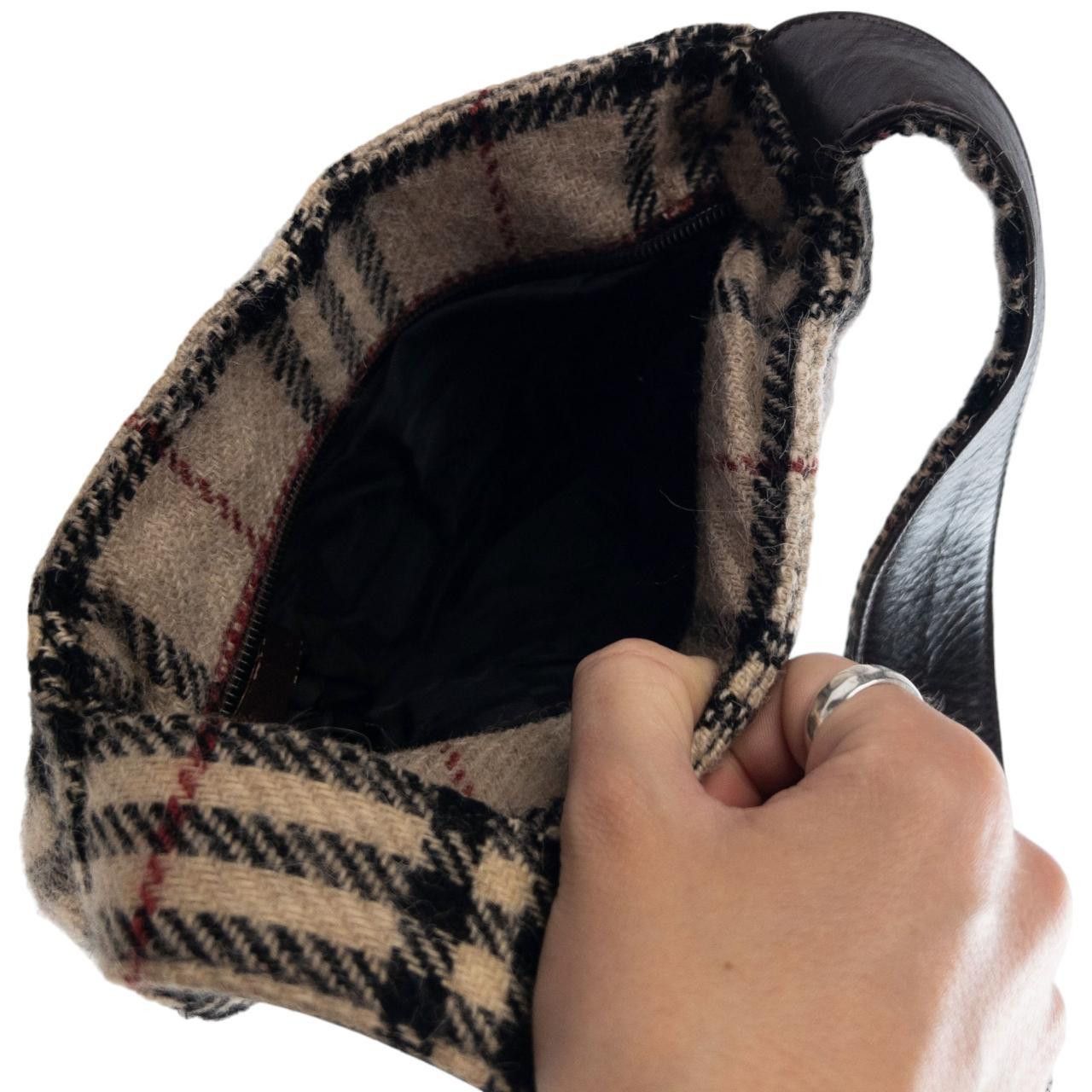 Burberry Vintage Burberry Nova Check Wool Shoulder Bag Size ONE SIZE - 5 Thumbnail