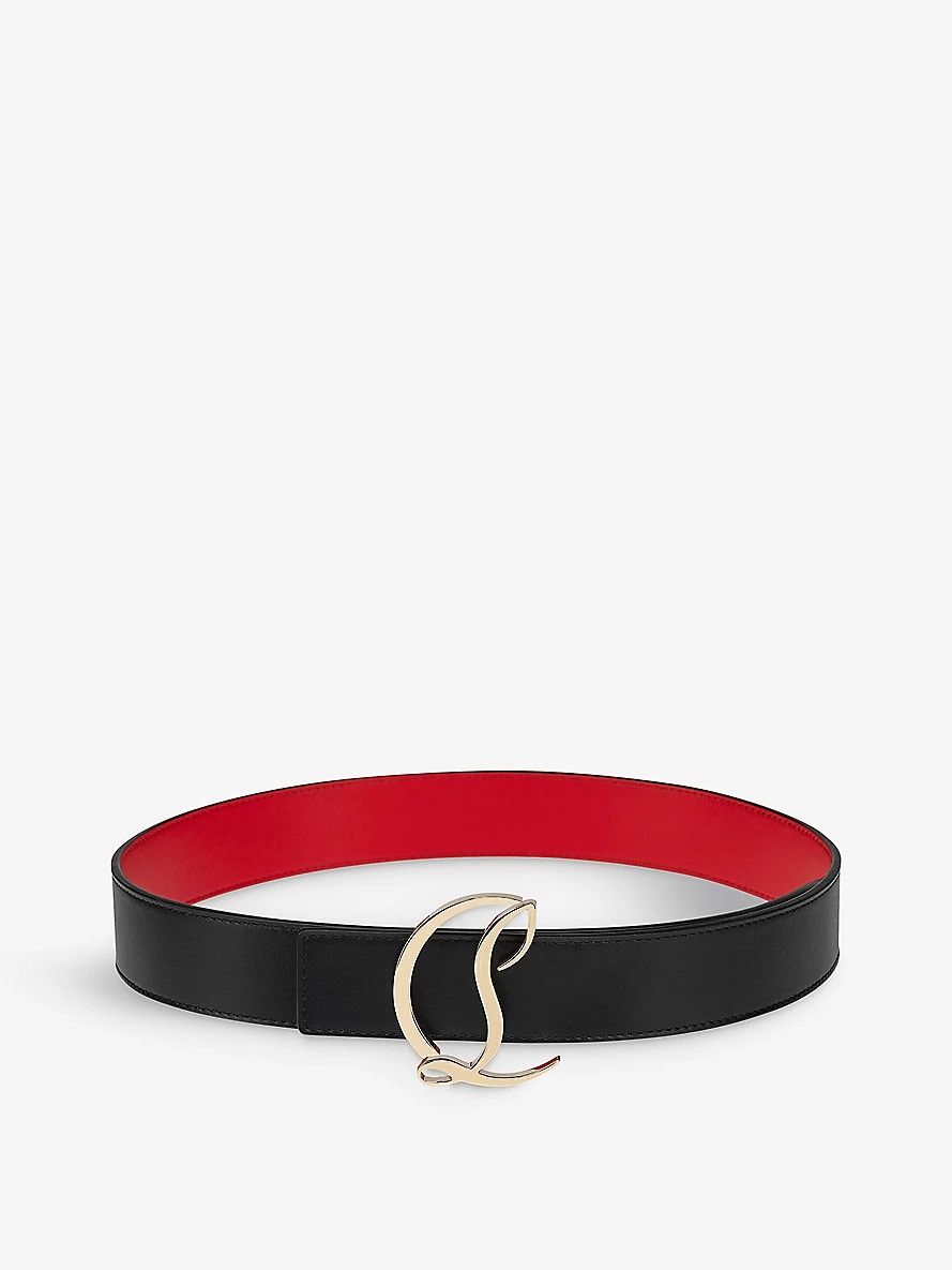 Calvin Klein o1s1wg110225 Size: OS/CL Logo Buckle Leather Belt in Black Size ONE SIZE - 2 Thumbnail