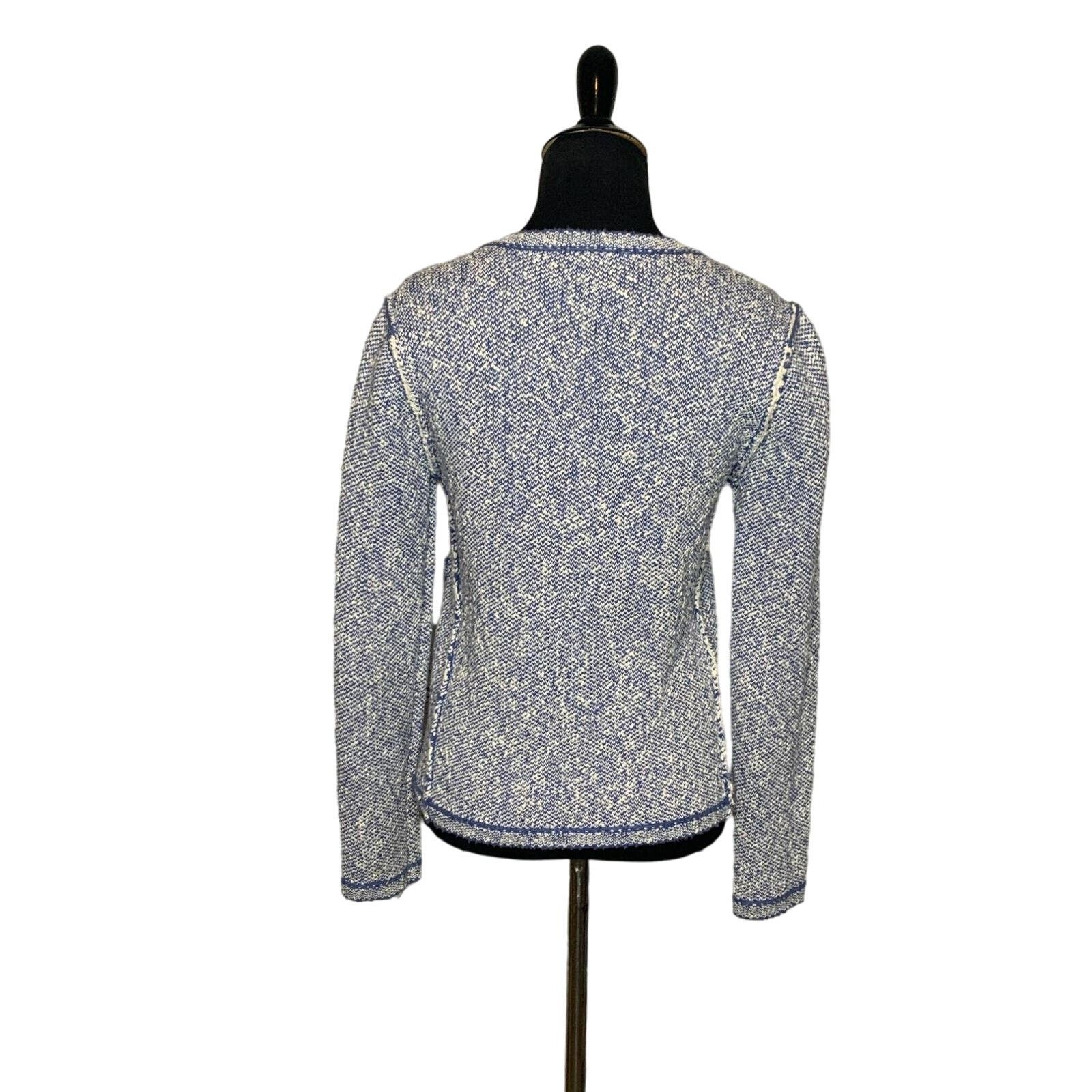 Maje Maje blue tweed evening long sleeves jacket blazer size 2 Size XS / US 0-2 / IT 36-38 - 2 Thumbnail