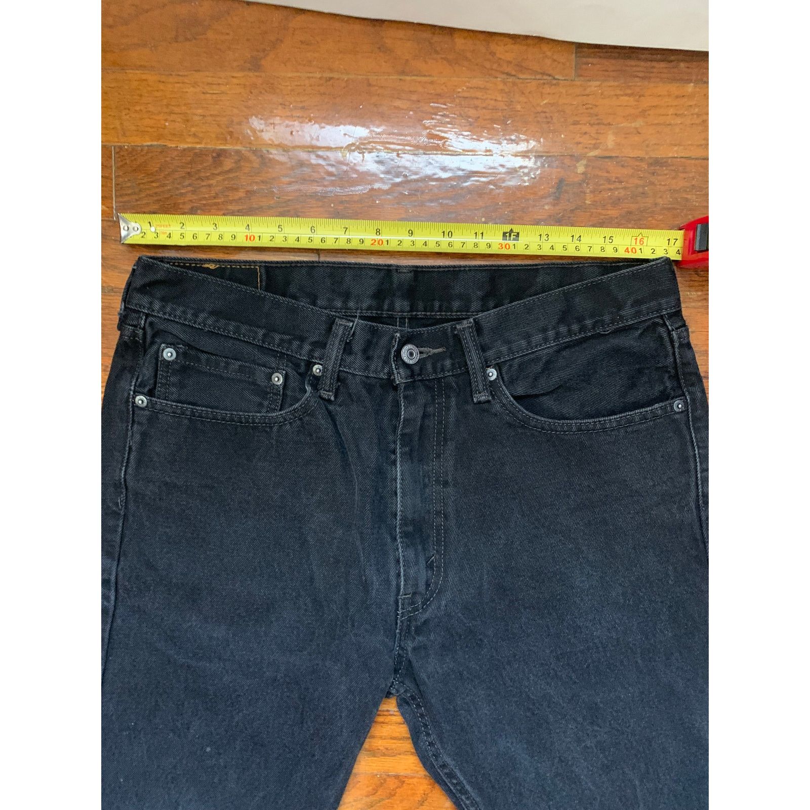 Levi's Levi’s 505 Straight Leg Jeans Mens 36x30 Black Wash Denim Size US 36 / EU 52 - 10 Thumbnail