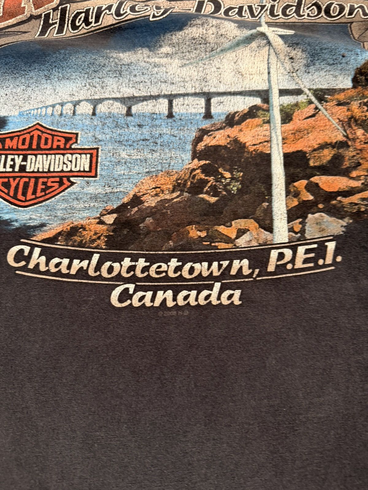 Harley Davidson Insane Sun Faded Distressed Flaming Harley Davidson Tee Size US XXL / EU 58 / 5 - 8 Thumbnail