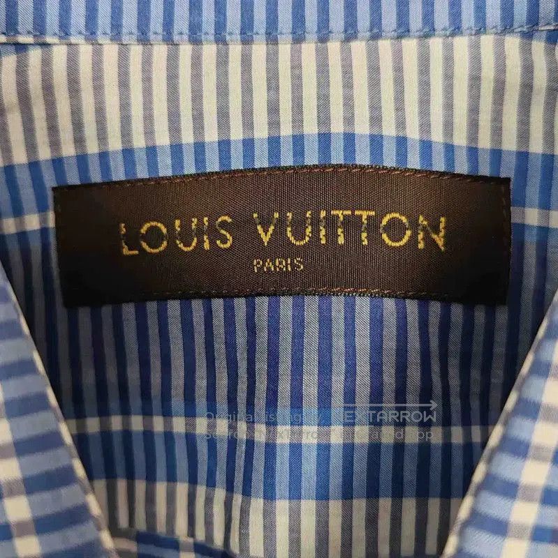 Louis Vuitton Louis Vuitton Blue Striped Cotton Shirt . Size US M / EU 48-50 / 2 - 3 Thumbnail
