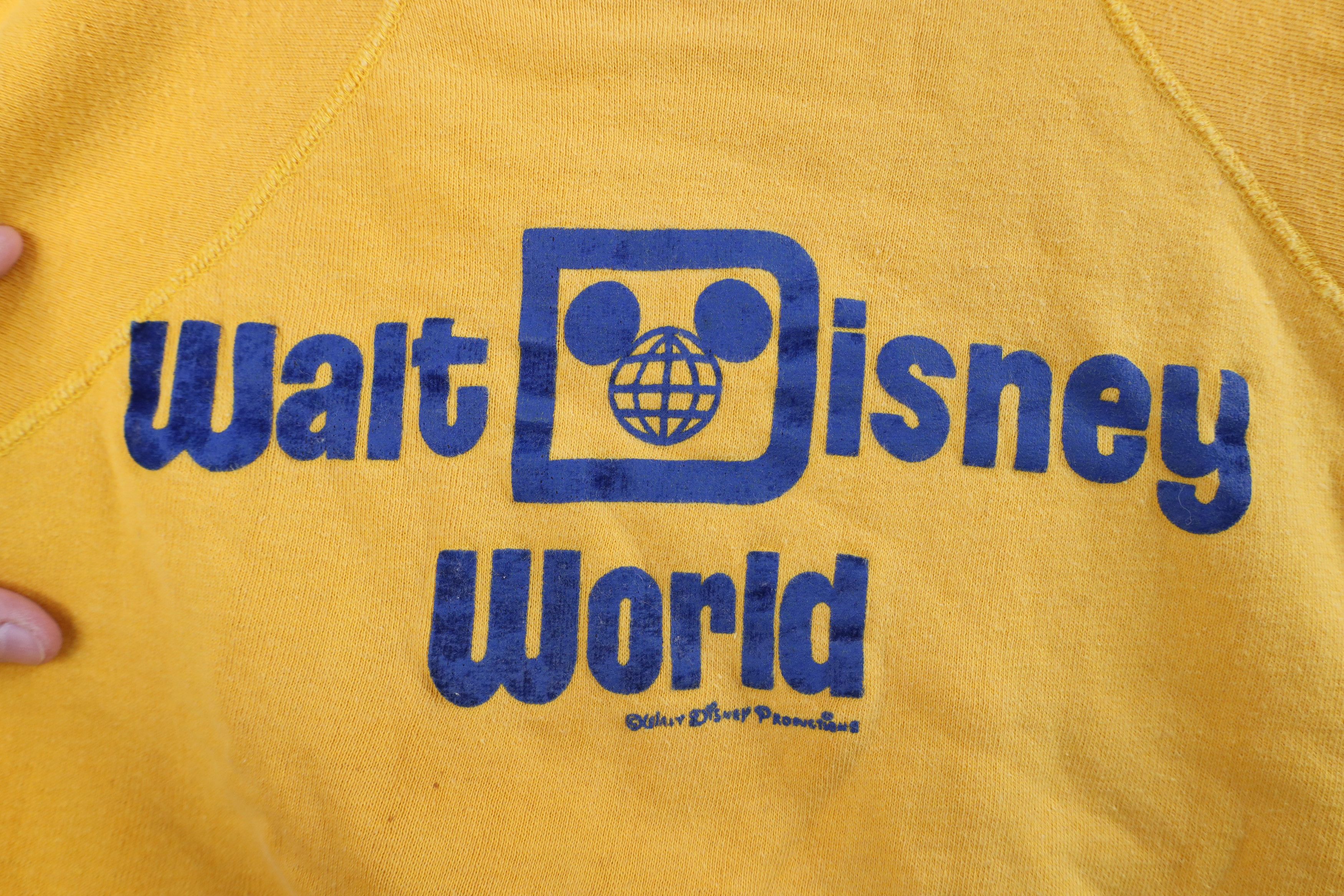 Disney Vintage 70s Walt Disney World Short Sleeve Sweatshirt USA Size L / US 10 / IT 46 - 4 Thumbnail