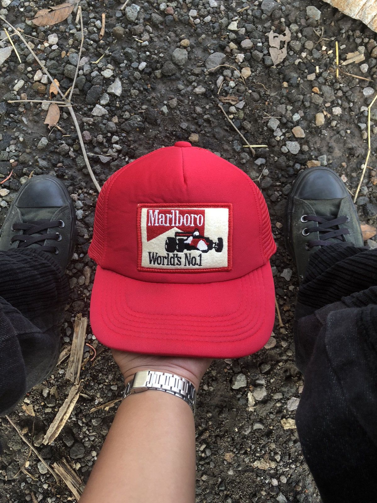 Marlboro 🔥RARE🔥 Vintage Marlboro Formula F1 Trucker Hat Size ONE SIZE - 2 Thumbnail