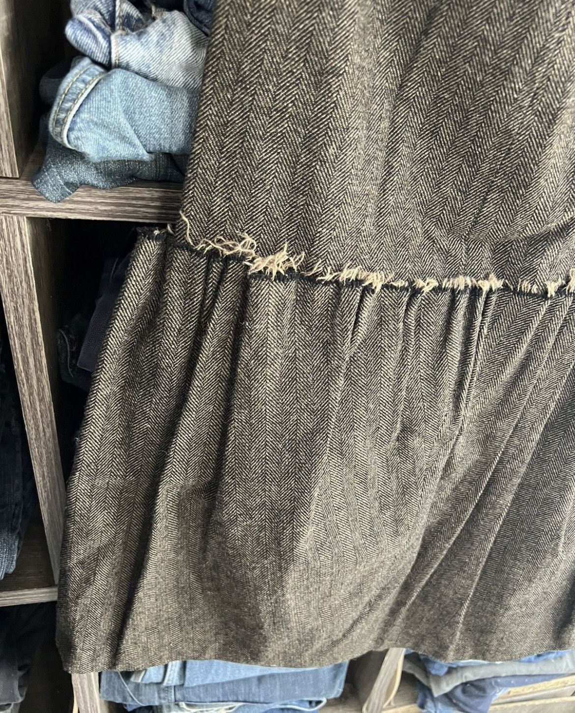 Sunao Kuwahara 🔥Rare Vintage I.S Sunao Kuwahara Reconstruct Skirt Size 24" / US 00 / IT 34 - 6 Thumbnail
