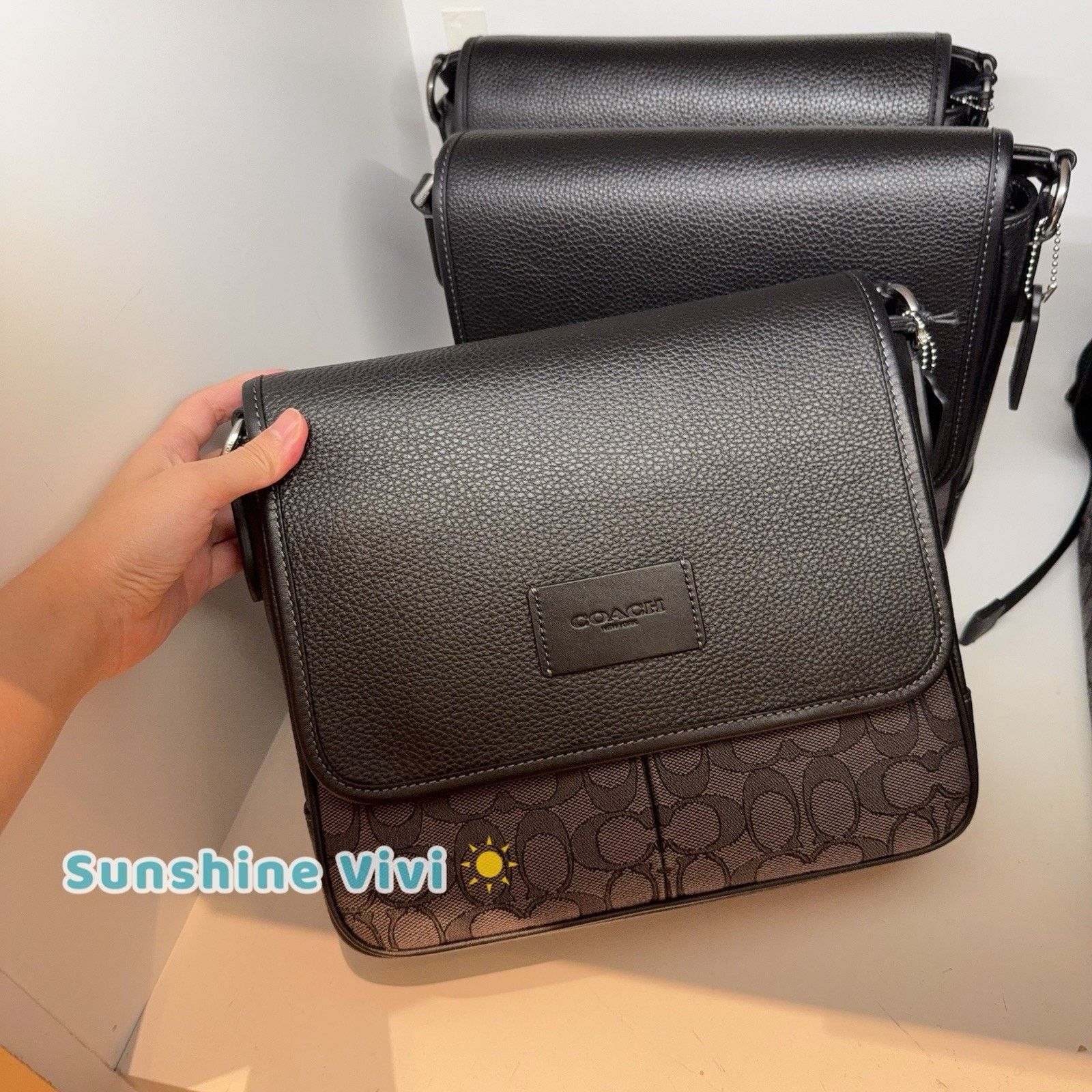 Coach NWT COACH Sprint Map Bag 25 CE534 CHARCOAL/BLACK Size ONE SIZE - 1 Thumbnail