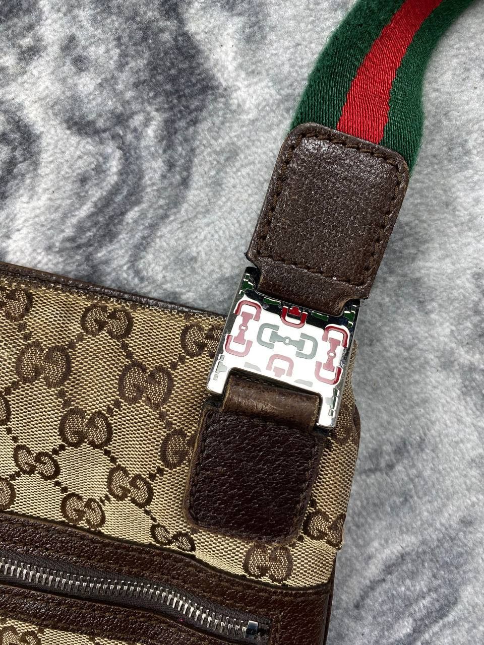 Gucci Gucci Monogram Fabric Shoulder Bag GG Men Beige Size ONE SIZE - 5 Thumbnail