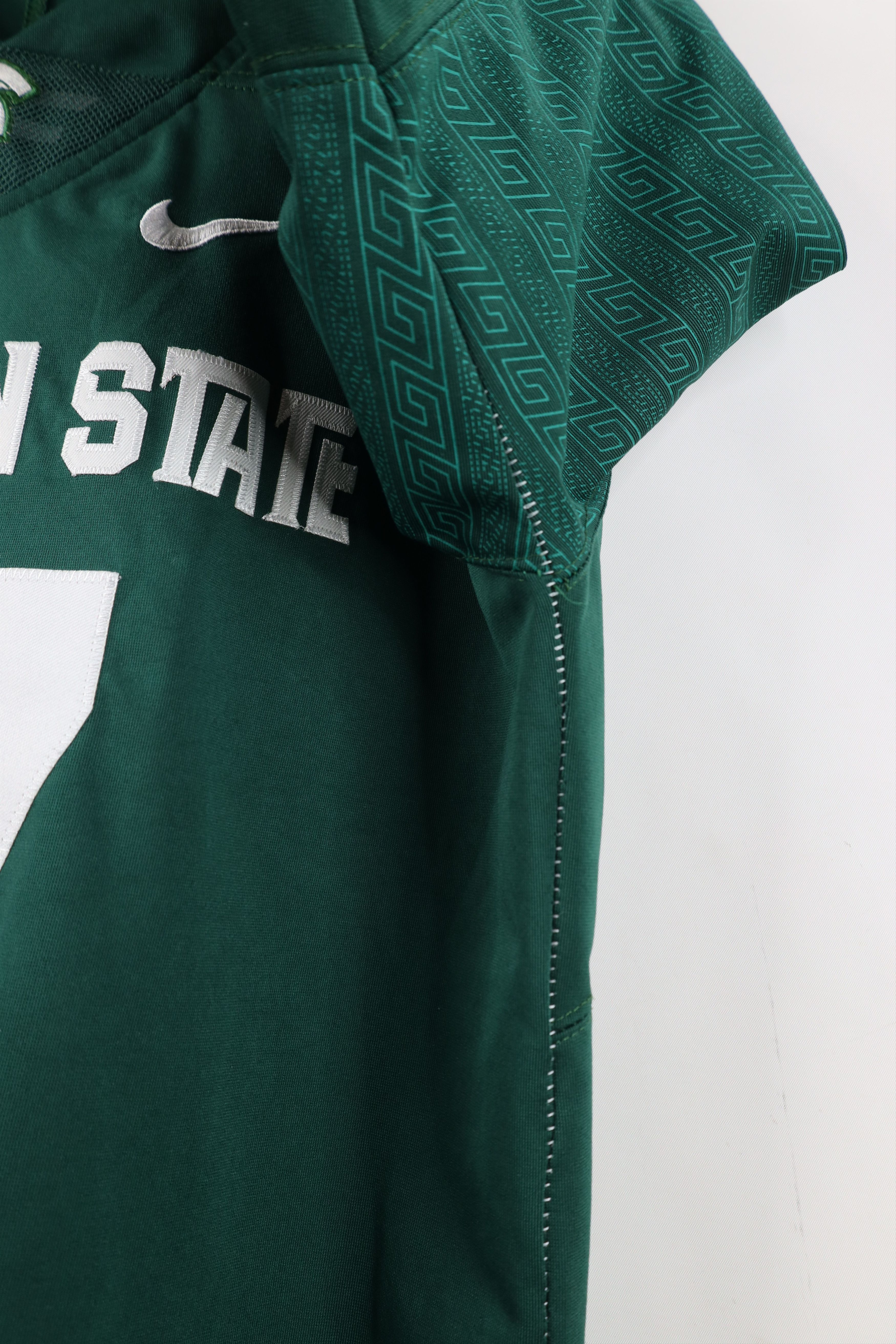 Nike Nike Labe Michigan State University Football Jersey Green #7 Size US S / EU 44-46 / 1 - 9 Thumbnail