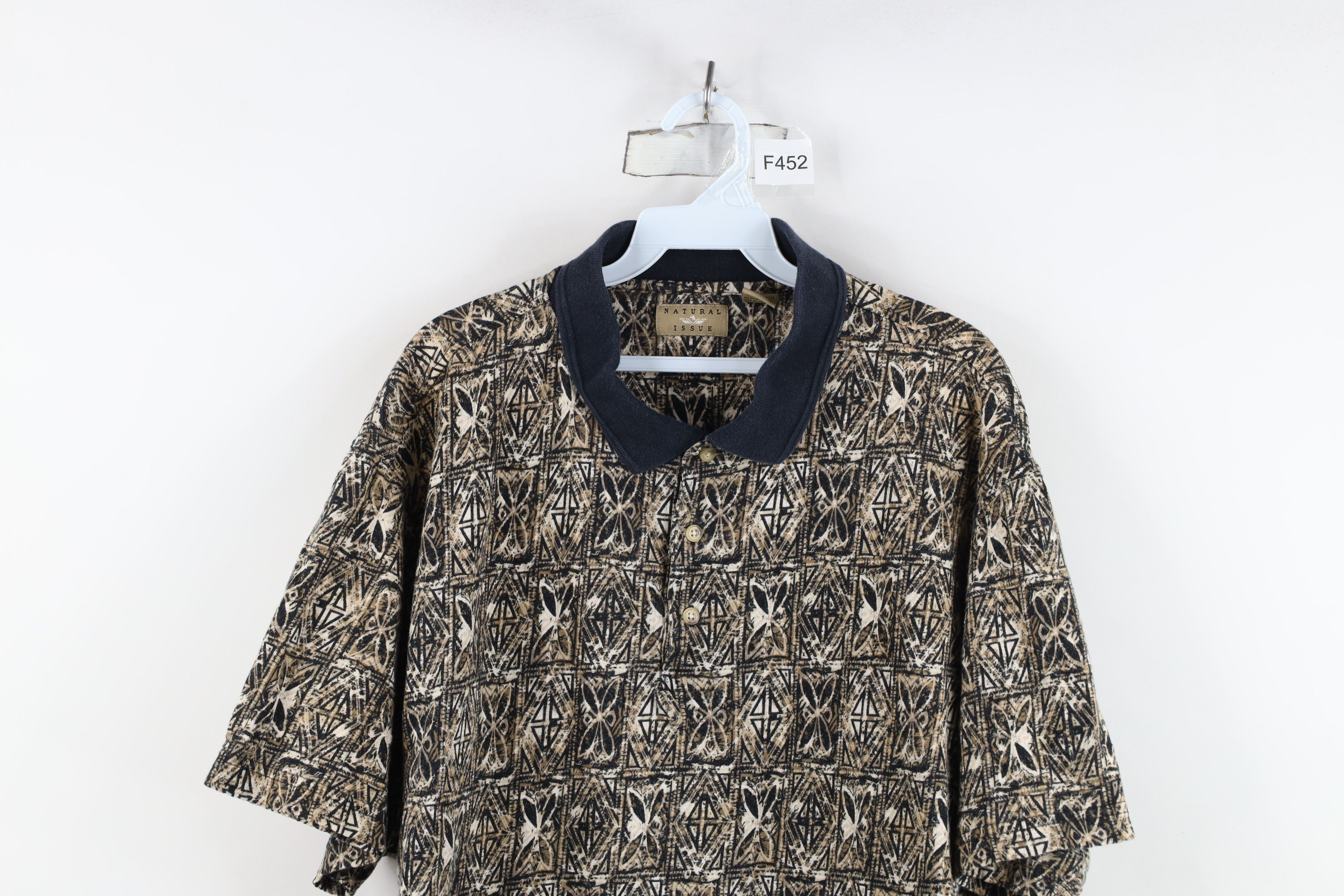 Vintage Vintage 90s Streetwear Abstract Geometric Golf Polo Shirt Size US XXL / EU 58 / 5 - 2 Thumbnail