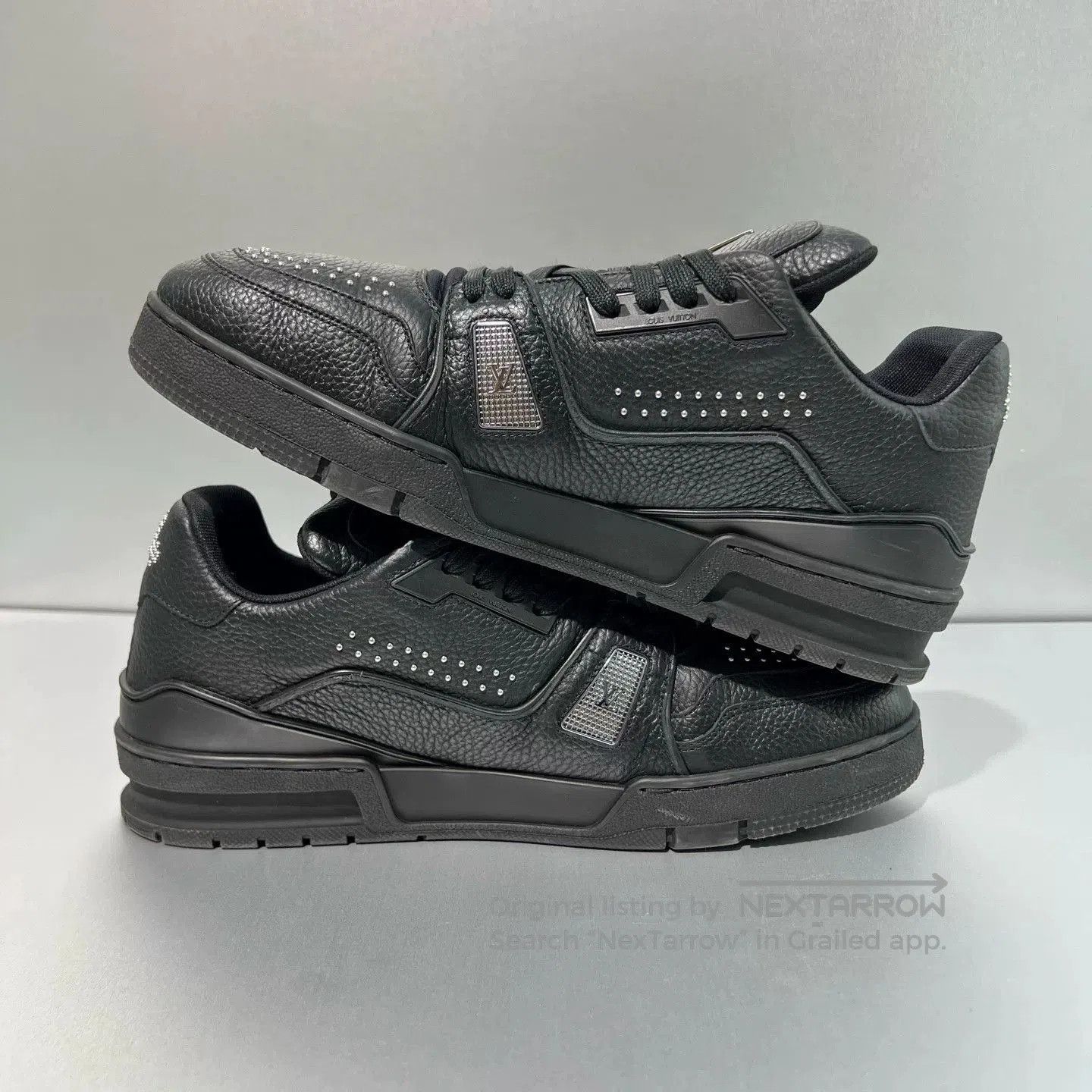Louis Vuitton louis vuitton black trainer sneakers. Size US 9 / EU 42 - 4 Thumbnail