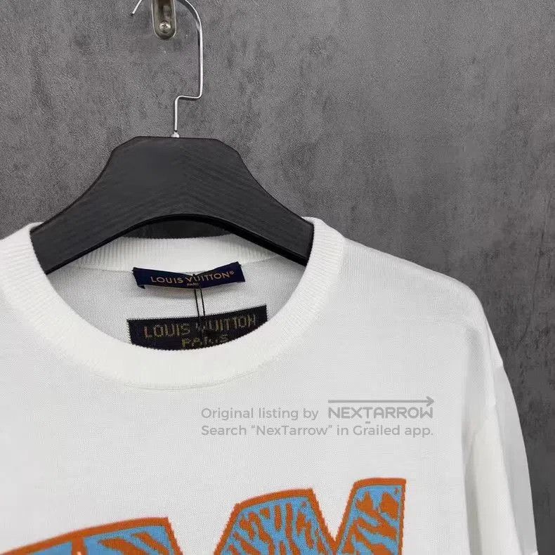 Louis Vuitton Louis Vuitton White Embroidered Short Sleeve T. Size US S / EU 44-46 / 1 - 3 Thumbnail