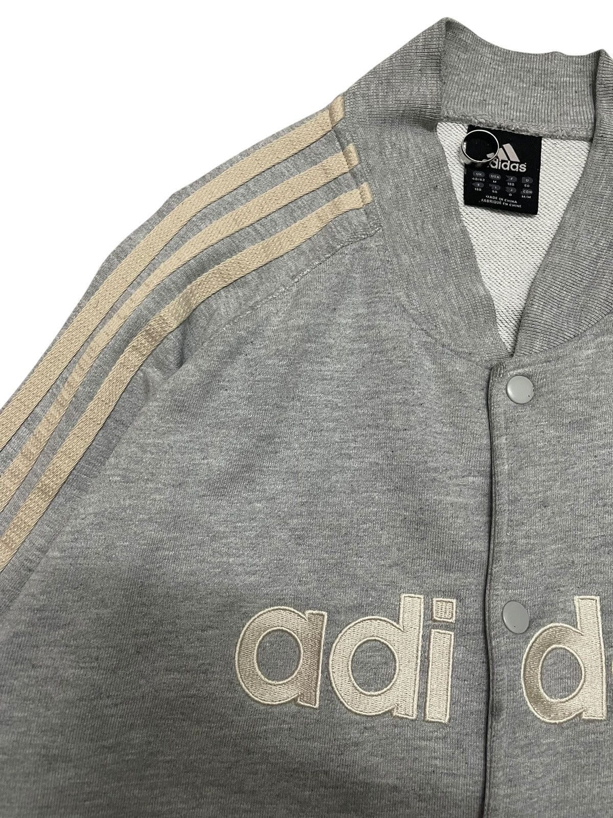 Adidas × Bape × Neighborhood Y2K Adidas Embroidered Spellout Cotton Varsity Jacket Size US L / EU 52-54 / 3 - 4 Thumbnail