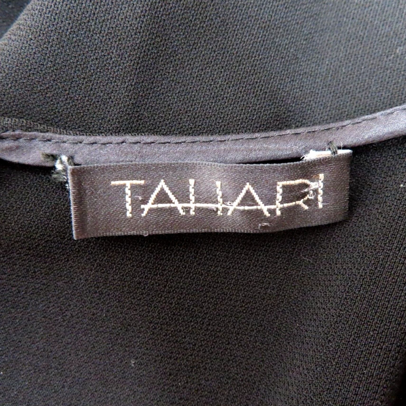 Vintage Tahari Womens 2 Zipper Keyhole Front Solid Black Sleeveless Sheath Dress Gown Size XS / US 0-2 / IT 36-38 - 6 Thumbnail