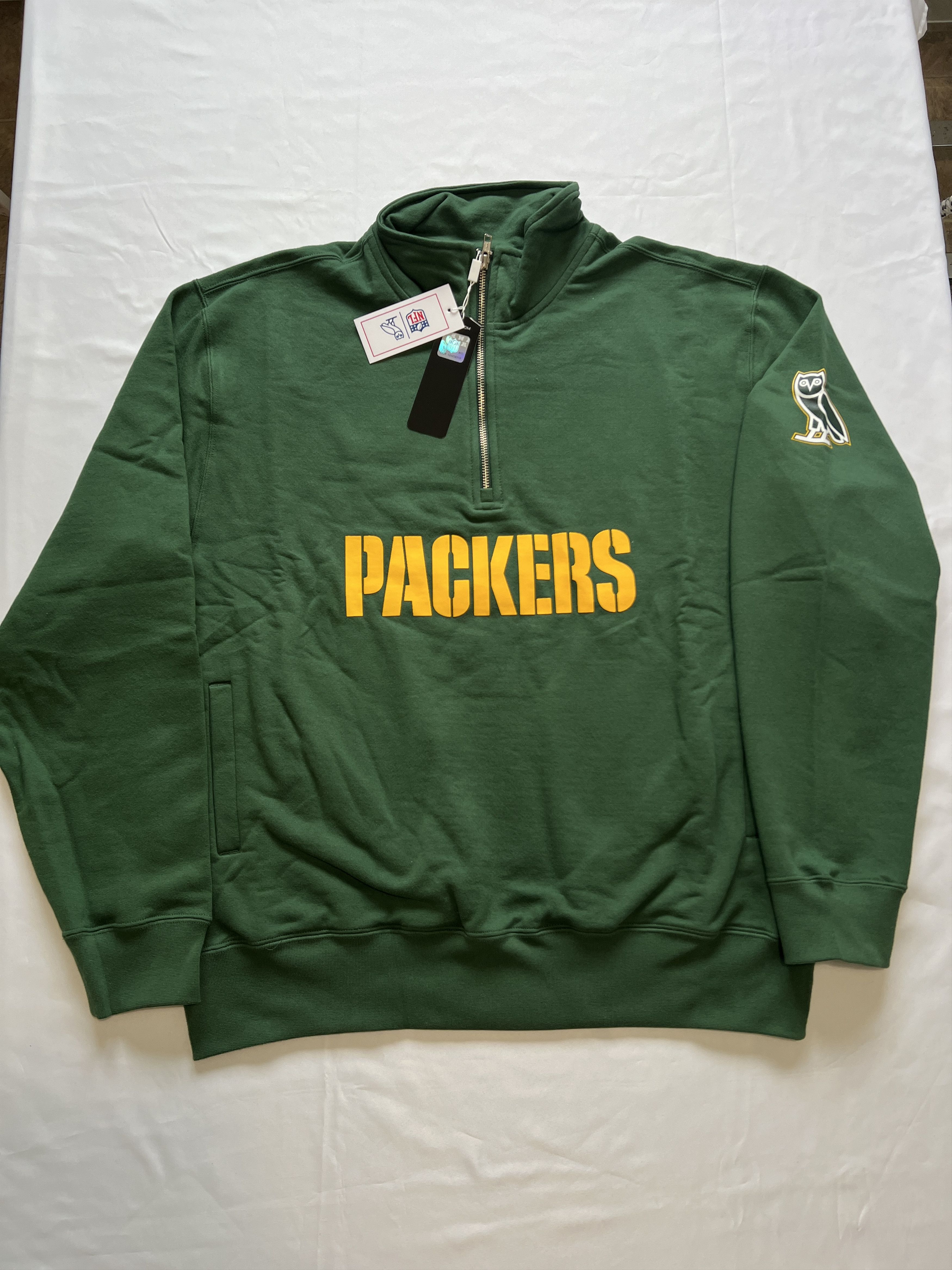 Drake OVO x NFL Green Bay Packers QUARTER ZIP MOCK NECK TURTLENECK Size US XL / EU 56 / 4 - 2 Thumbnail