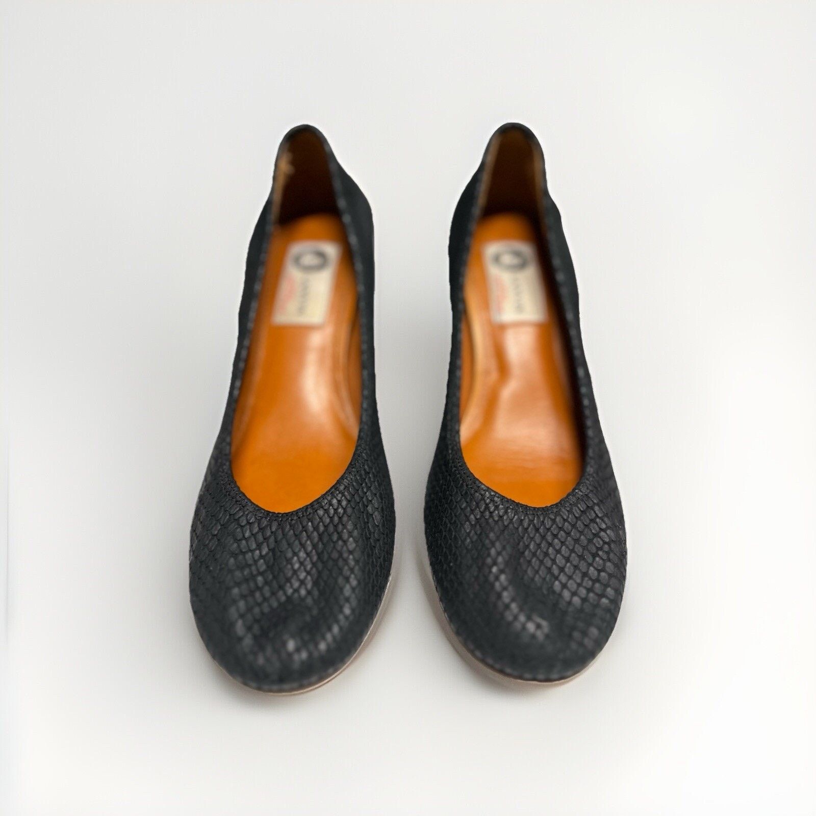 Lanvin Lanvin Black Block Heel Ballerina Nubuck Leather 7.5 Size US 7.5 / IT 37.5 - 4 Thumbnail