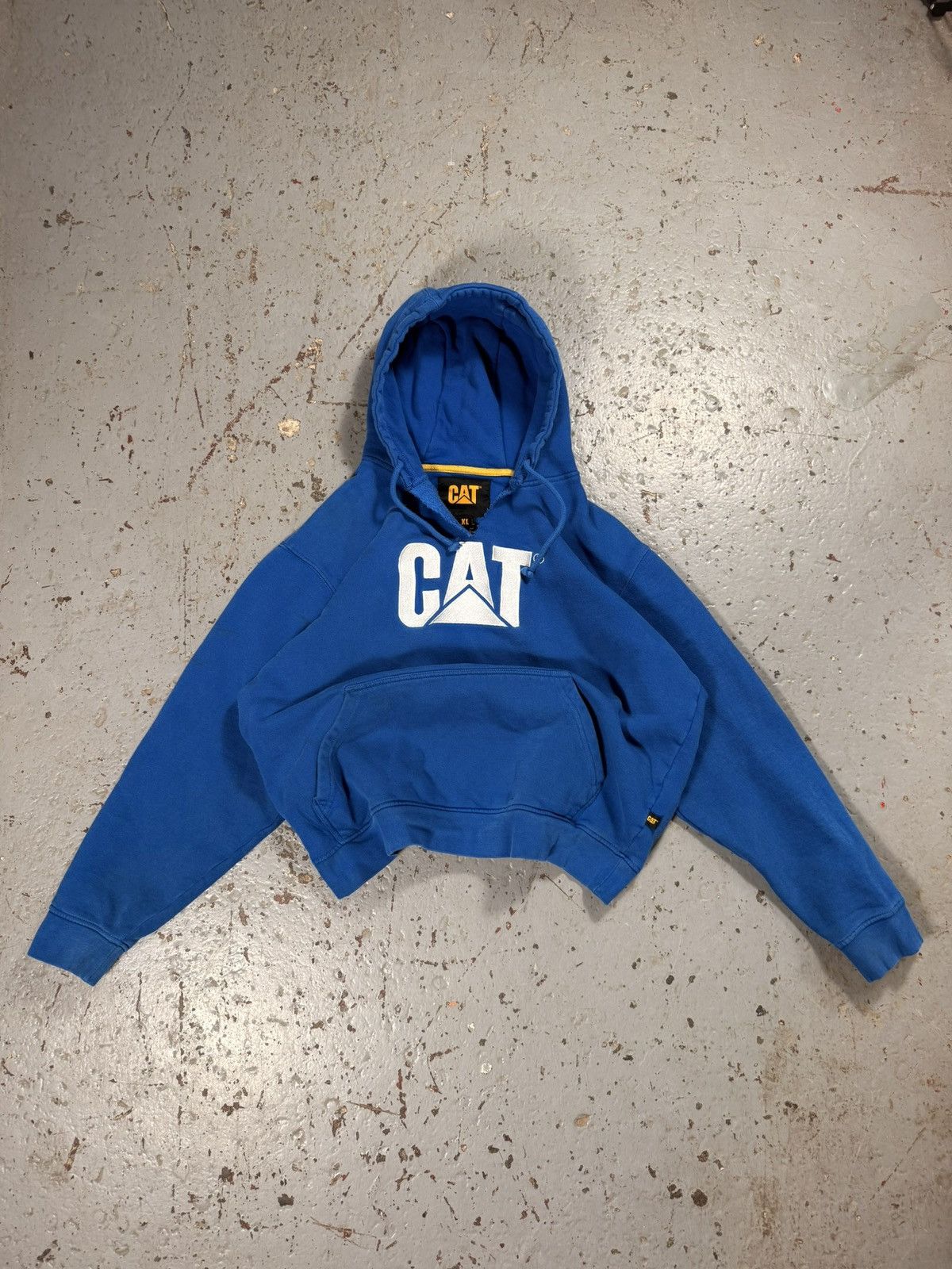 Caterpillar Thrashed Cat Construction Hoodie Centre Rip Size US XL / EU 56 / 4 - 1 Thumbnail
