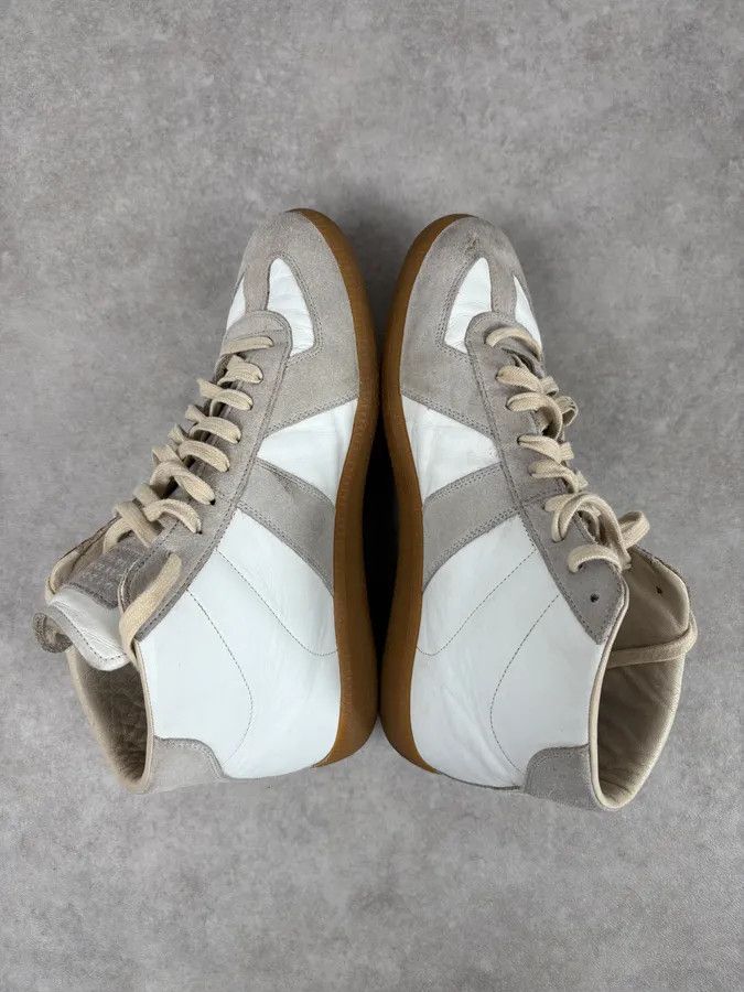 Maison Margiela Maison Margiela Replica Gats White High Leather Sneakers Size US 8.5 / EU 41-42 - 6 Thumbnail