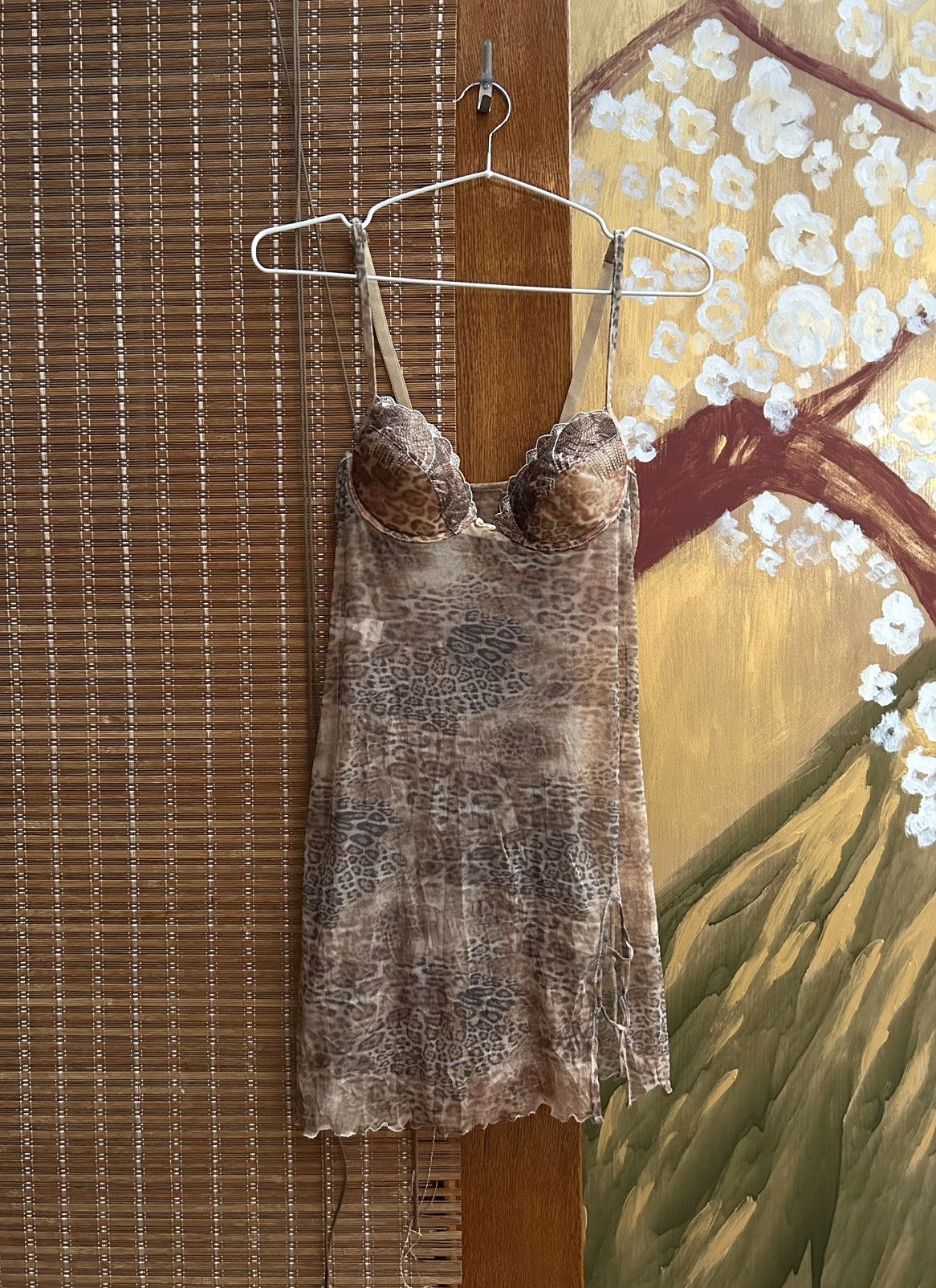 Pierre Cardin Vintage Pierre Cardin Sheer Leopard Print Slip Dress Bustier Size S / US 4 / IT 40 - 1 Thumbnail