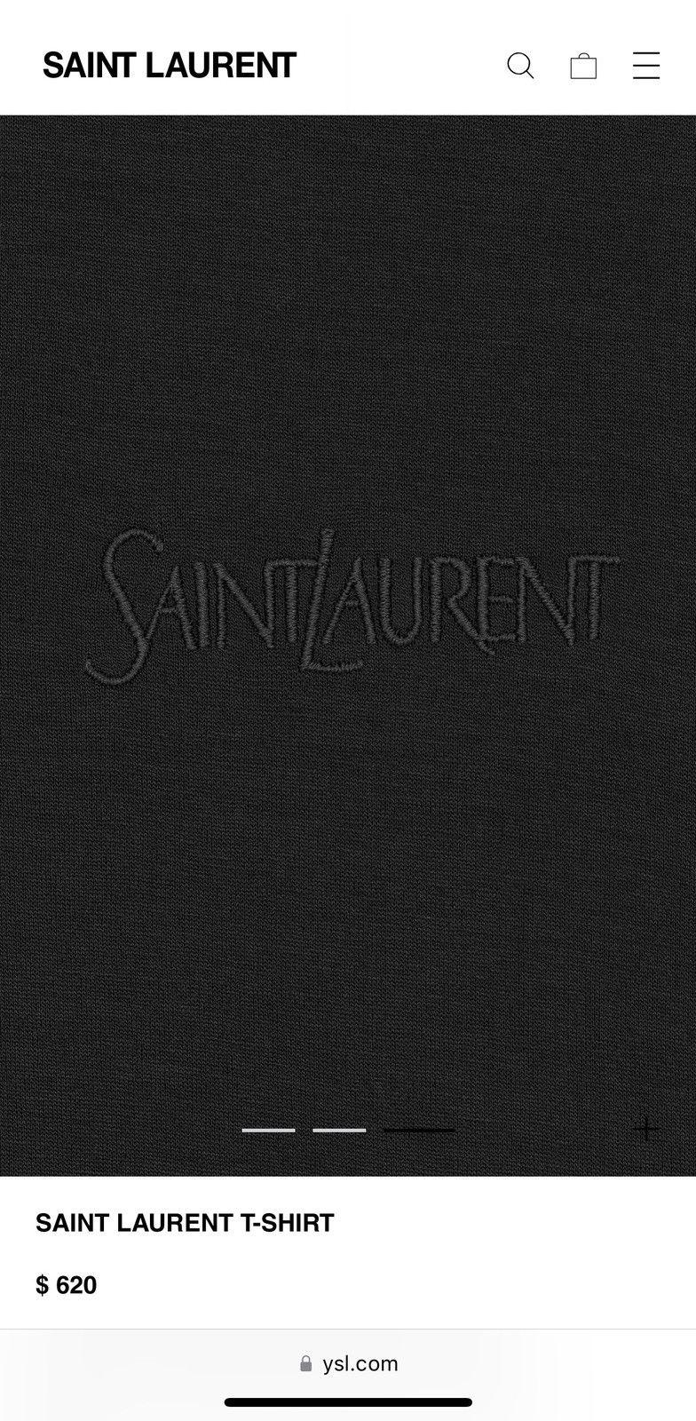 Saint Laurent Paris $620 FW23 Saint Laurent black logo viscose t shirt BNWT M Size US M / EU 48-50 / 2 - 4 Thumbnail