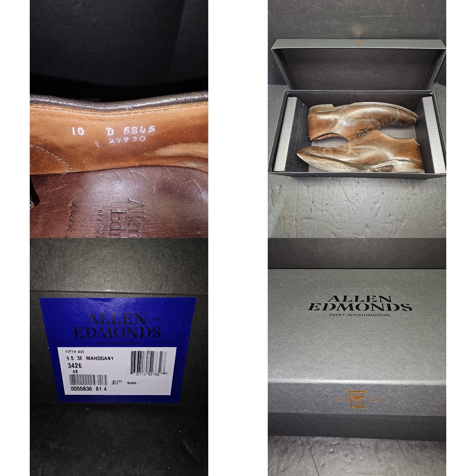 Allen Edmonds Allen Edmonds Park Ave Cap Toe Oxfords Mens Dress Shoes Size 10 D Brown Mahogany Brown (Vintage) Size ONE SIZE - 9 Thumbnail