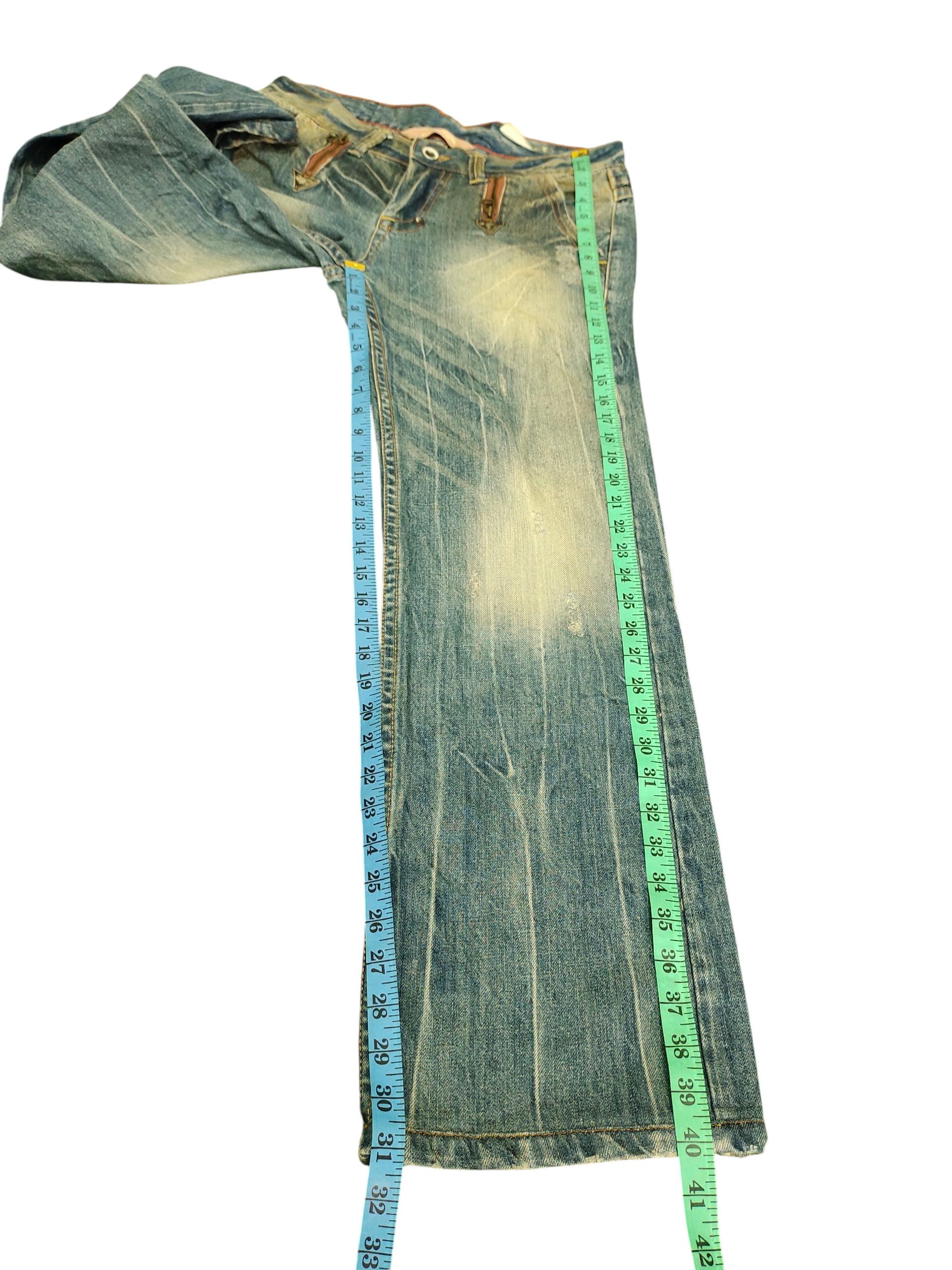 Tornado Mart Japanese Brand Cotton Farm Jeans - Clawmark Distress Rusty Size US 33 - 17 Thumbnail