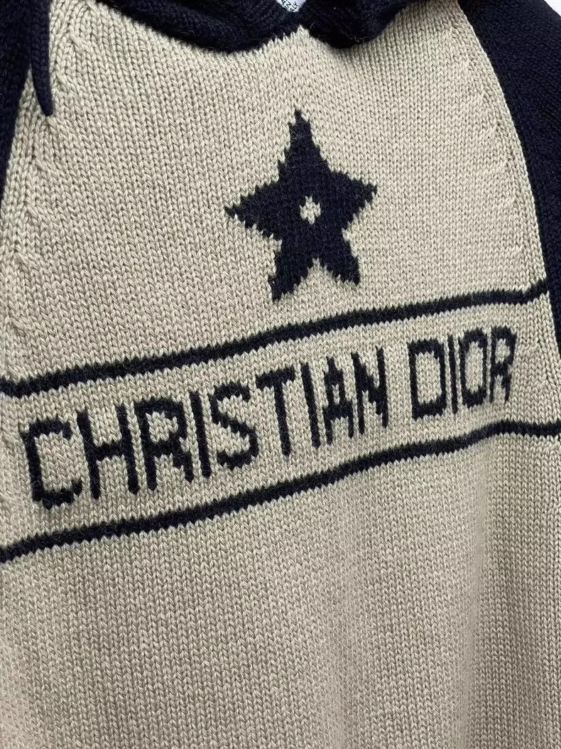 Dior Dior 22 Lucky Star Contrast Color Knitted Hoodie 2504-Nexta Size XXS / US 00 / IT 34 - 3 Thumbnail