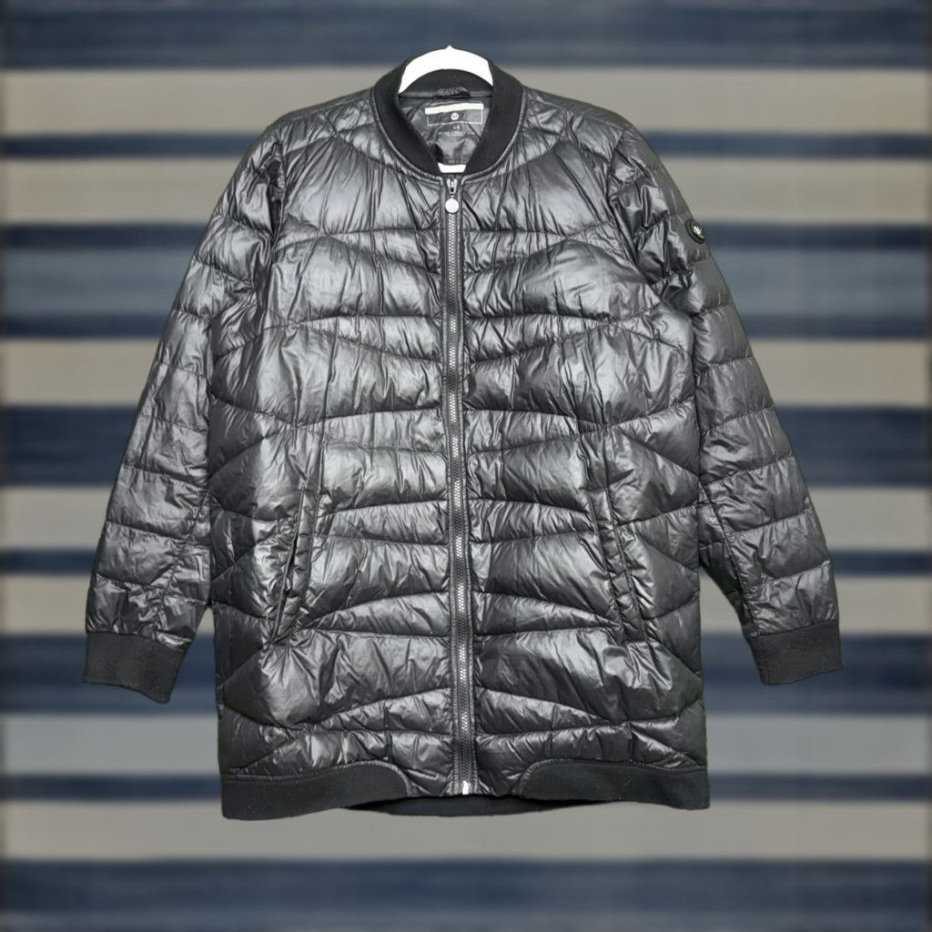 Vintage Bernardo Jacket Womens XL Black Quilted Down Puffer Bomber Full Zip Winter Size XL / US 12-14 / IT 48-50 - 1 Thumbnail