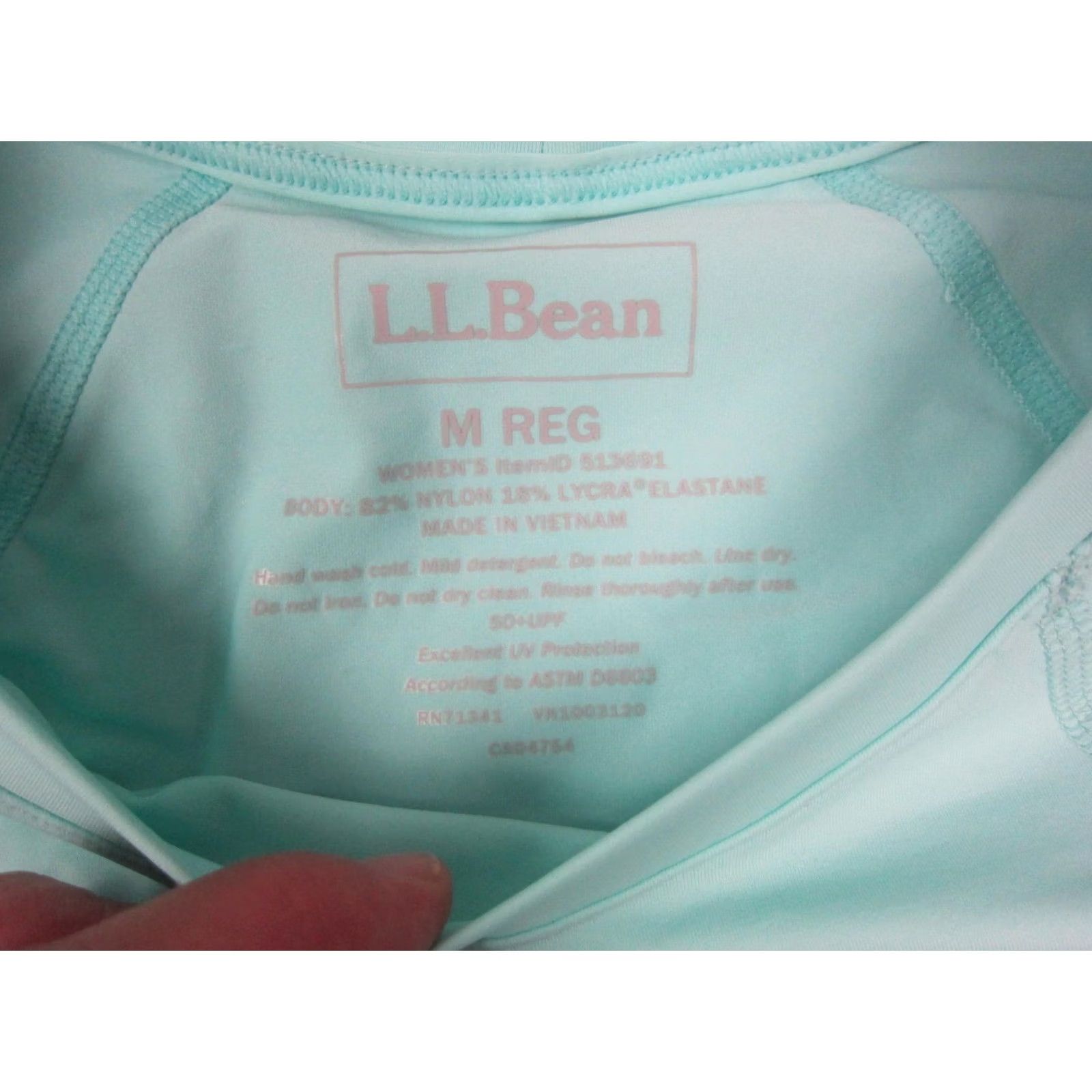 Vintage L.L. Bean Shirt Womens M Green Rash Guard Swim Shirt UPF 50+ Sun Protection Boys/Mens? Size M / US 6-8 / IT 42-44 - 3 Thumbnail