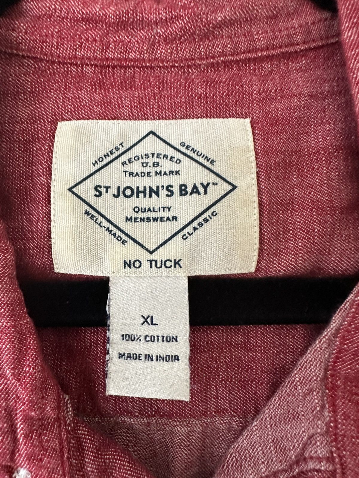 St. Johns Bay Red Cotton St John’s Bay Shirt Size US XL / EU 56 / 4 - 2 Thumbnail