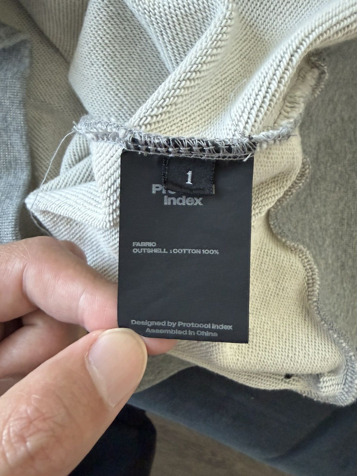 PROJECT G/R Protocol Index Reconstructed Zip Hoodie (Melange Grey) Size US S / EU 44-46 / 1 - 10 Thumbnail