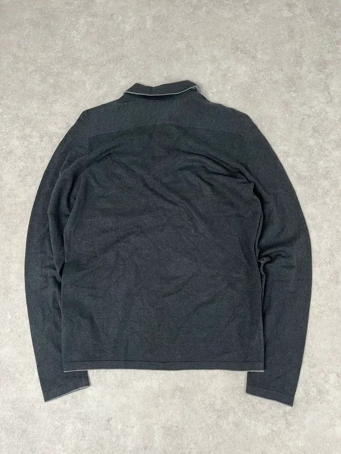 Emporio Armani 2010s Emporio Armani Grey Wool Polo Longsleeve Size US S / EU 44-46 / 1 - 6 Thumbnail