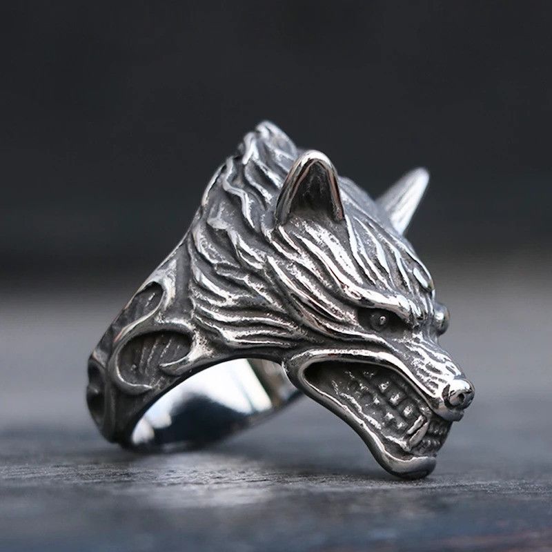 Jewelry Viking Wolf Ring Size ONE SIZE - 5 Thumbnail
