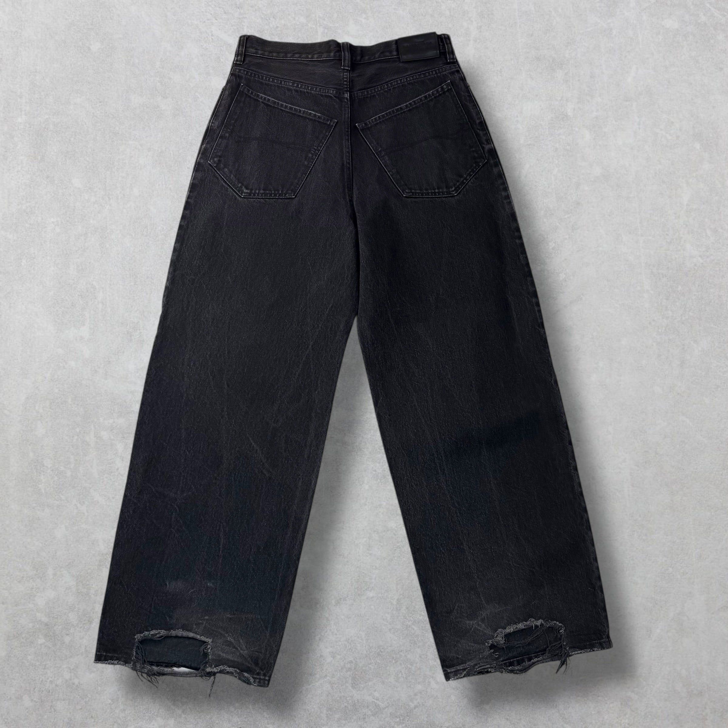 Balenciaga Balenciaga Baggy Distressed Hem Black Jeans S (32) Size US 32 / EU 48 - 3 Thumbnail