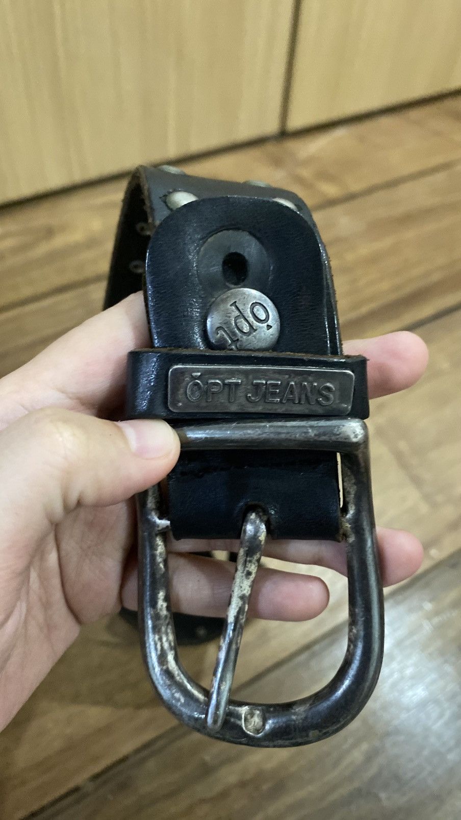 Vintage Y2K belt vintage leather opt jeans punk Size ONE SIZE - 4 Thumbnail