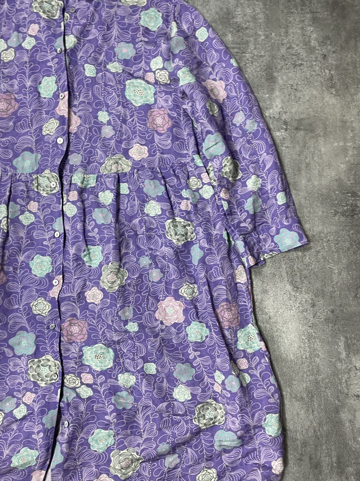 Vintage 🔥Offers🔥Vintage Y2K Midi Dress XL Flowers Rare Thin Size XL / US 12-14 / IT 48-50 - 5 Thumbnail