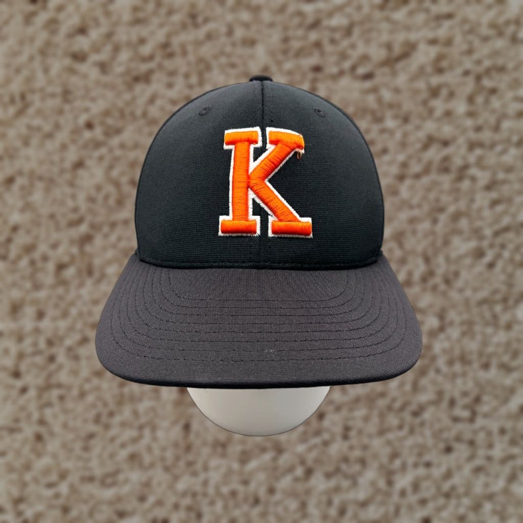Vintage Richardson Hat Cap Fitted Adult Medium Black Polyester Embroidered K Logo Baseball Cap Mens Size ONE SIZE - 1 Thumbnail