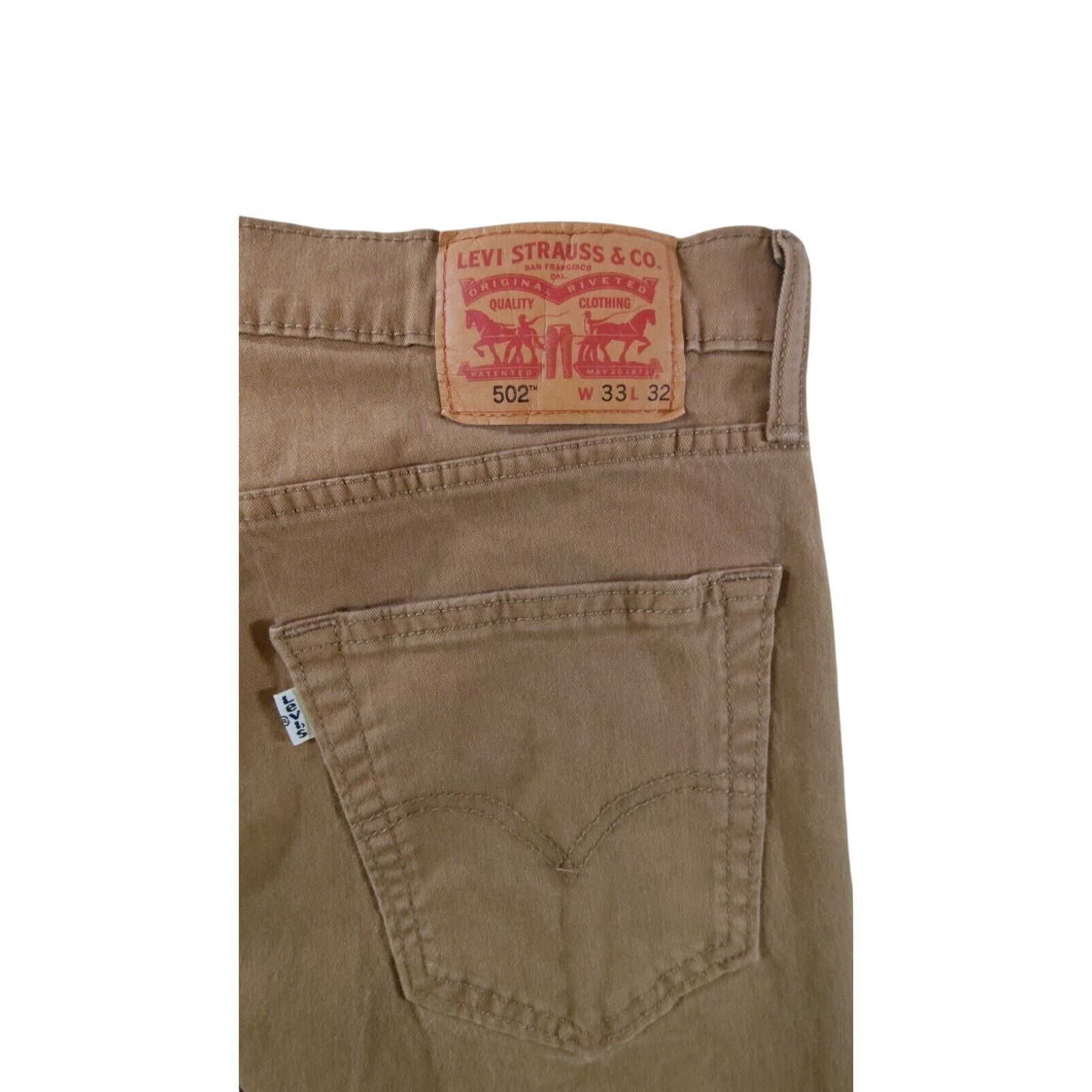 Levi's Levis 502 Jeans Men's 33x32 Brown Regular Taper fit Size US 33 - 7 Thumbnail