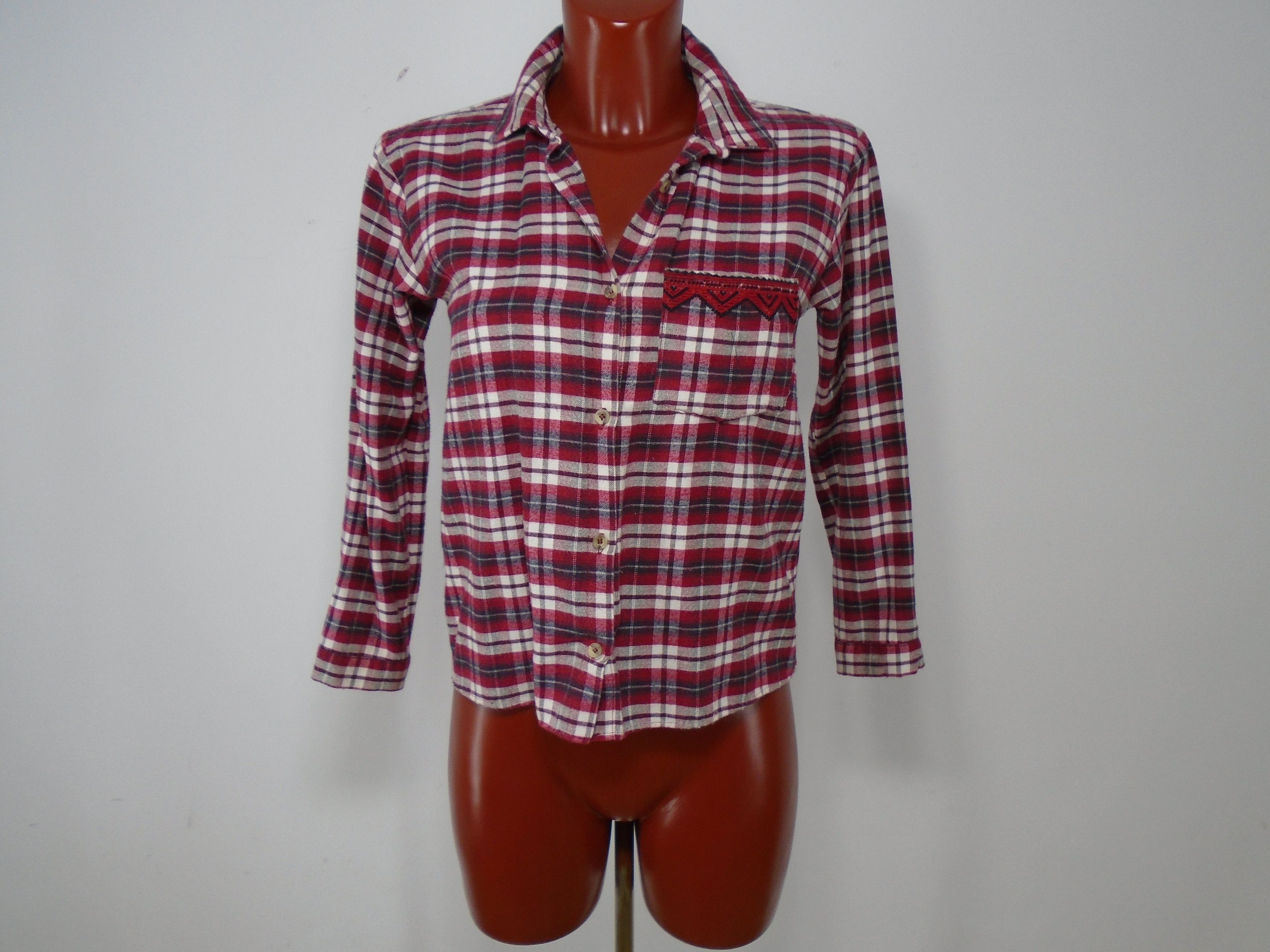 Zara Women's Shirt Zara. Color: Bordeaux. Size: S. Size S / US 4 / IT 40 - 4 Thumbnail