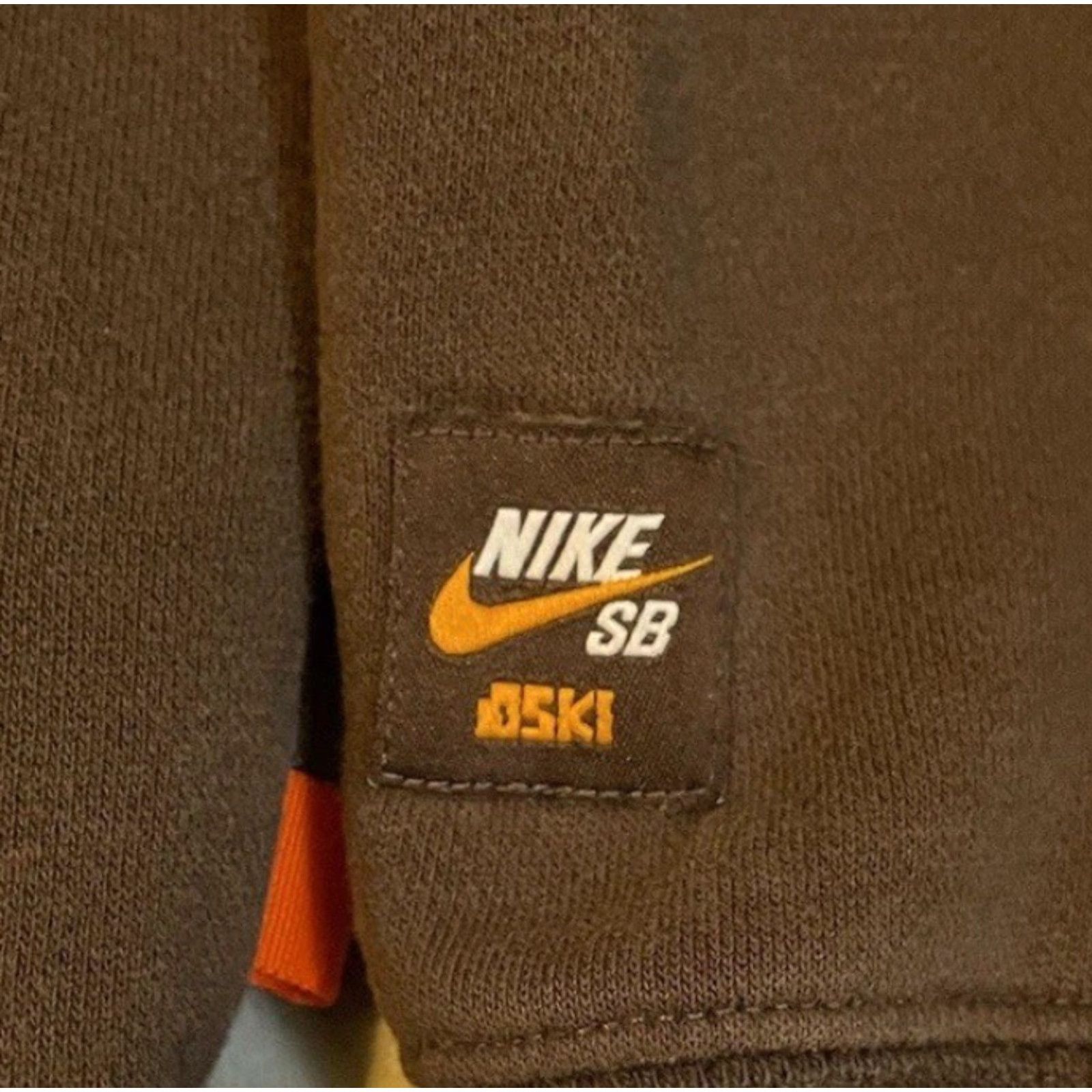Nike VINTAGE Nike SB Oski Shark Swoosh Hoodie XXS Orange Label Polar Skate Co Lurpiv Y2K Size US XXS / EU 40 - 3 Thumbnail