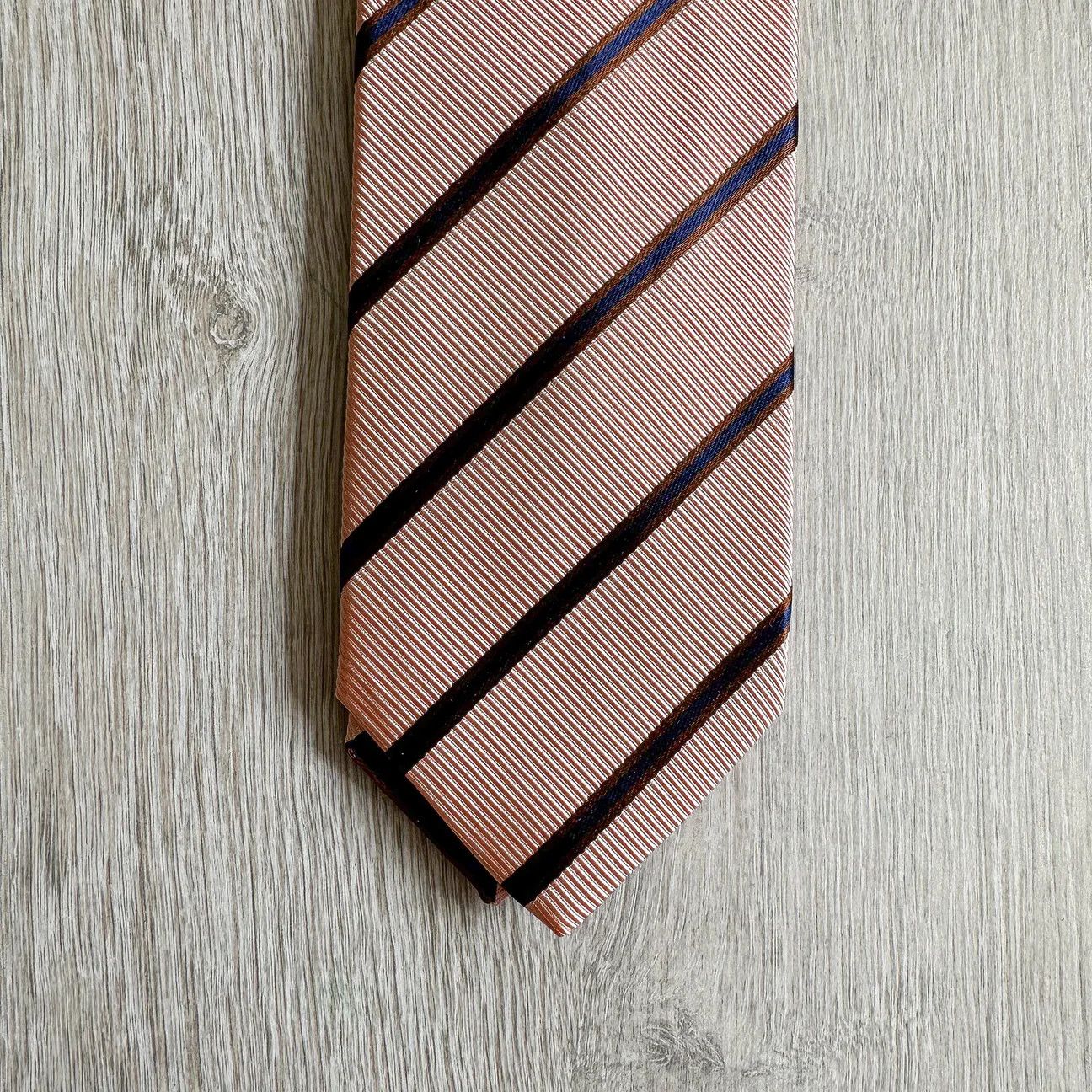 Drake's Drake's X Kingsman Pink Repp Silk Twill Tie Size ONE SIZE - 2 Thumbnail