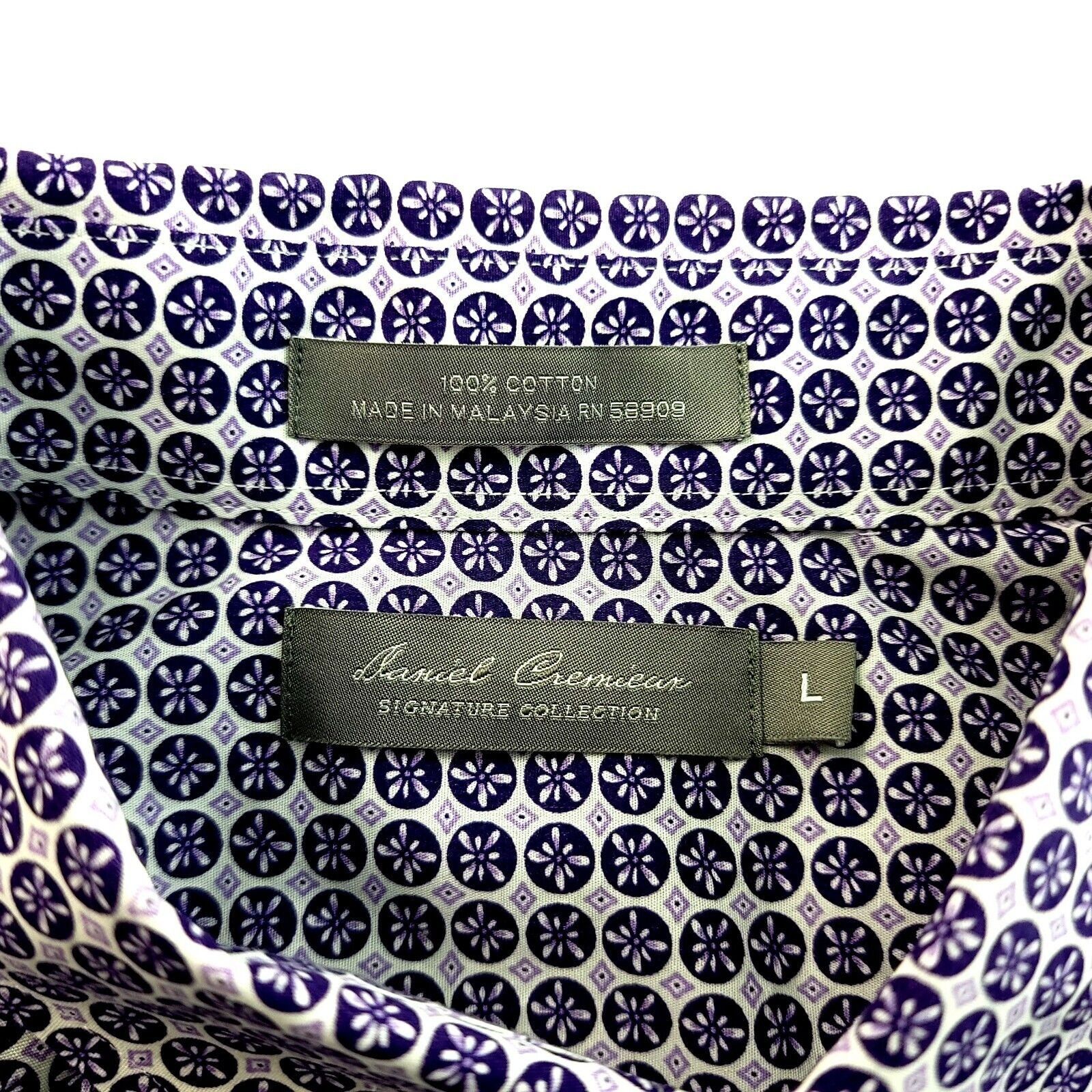 Daniel Cremieux Daniel Cremieux White Purple Floral Short Sleeve Large Butto Size US L / EU 52-54 / 3 - 8 Thumbnail