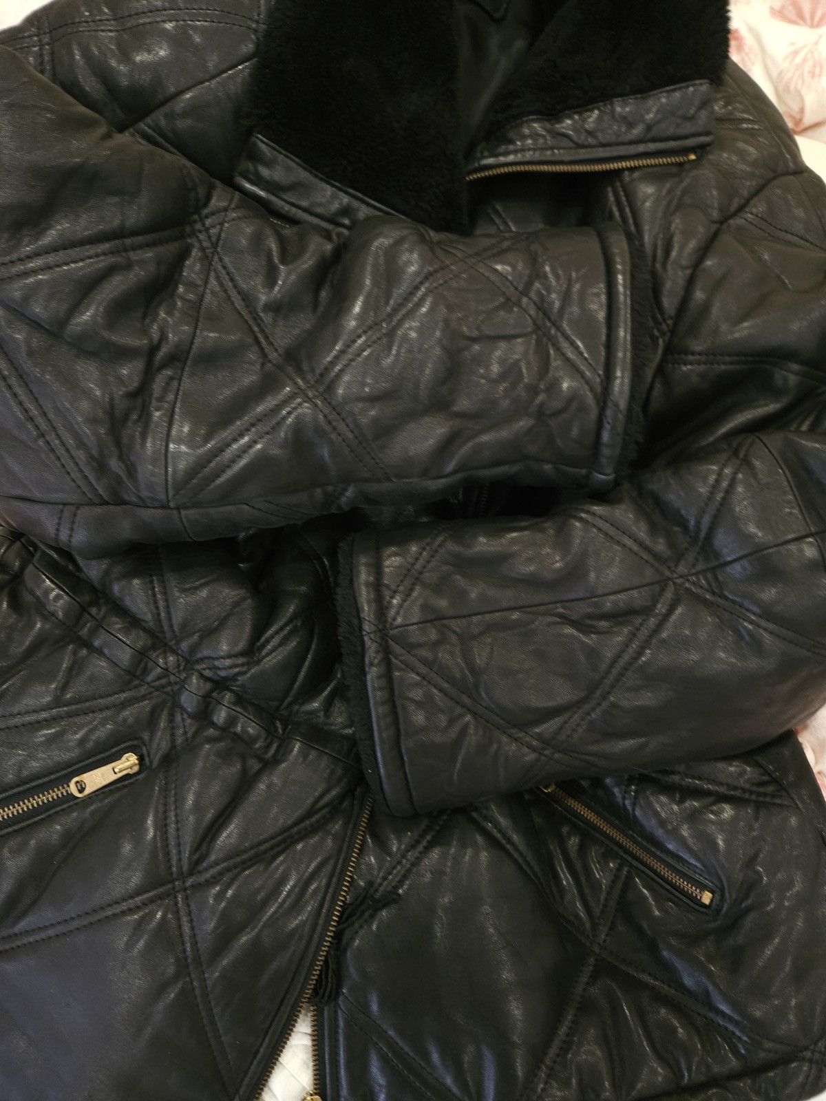 Vintage Vintage Genuine Leather/Lambskin Quilted Jacket By Marquis Size XXL / US 16-18 / IT 52-54 - 10 Thumbnail
