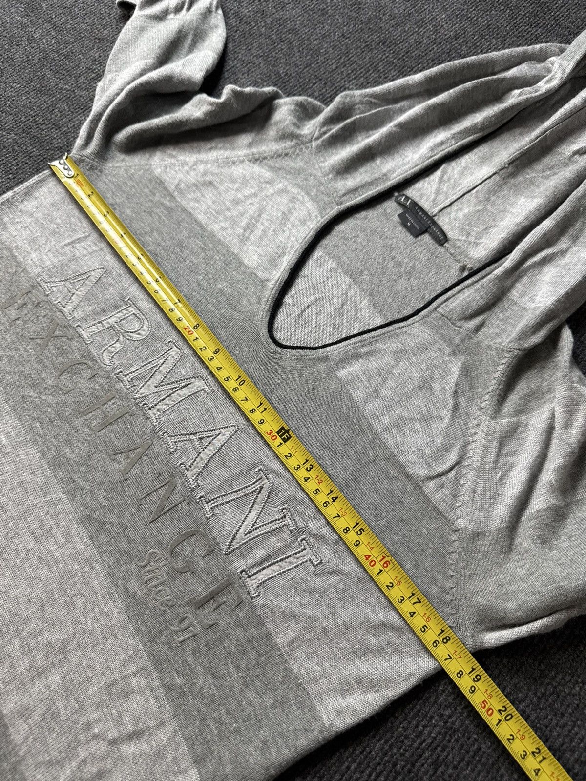 Armani Exchange Luxury Armani Exchange AX V Neck Knit Grey Logo Sweater M Size M / US 6-8 / IT 42-44 - 22 Thumbnail