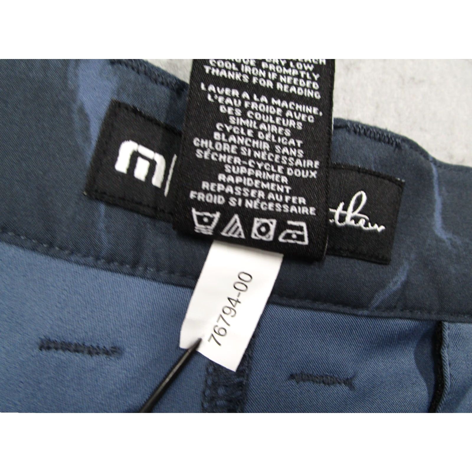 TravisMathew Travis Mathew Shorts Mens 36 Blue 9" Golf Stretch Resort Performance Travel Chino Flat Front 5-Pocket Logo Size US 36 / EU 52 - 3 Thumbnail