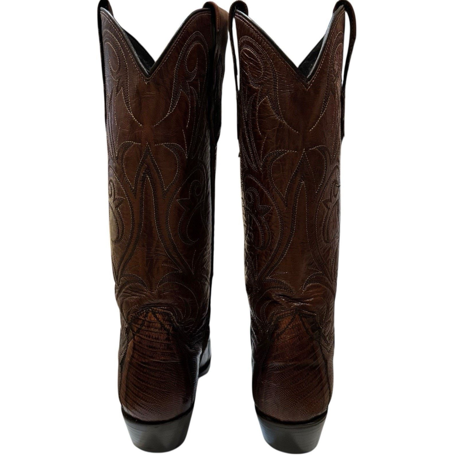 Dan Post Vtg Dan Post Teju Lizard Cowboy Boots Brown 6 W | W 7. 5-8 Size US 6 / EU 39 - 5 Thumbnail