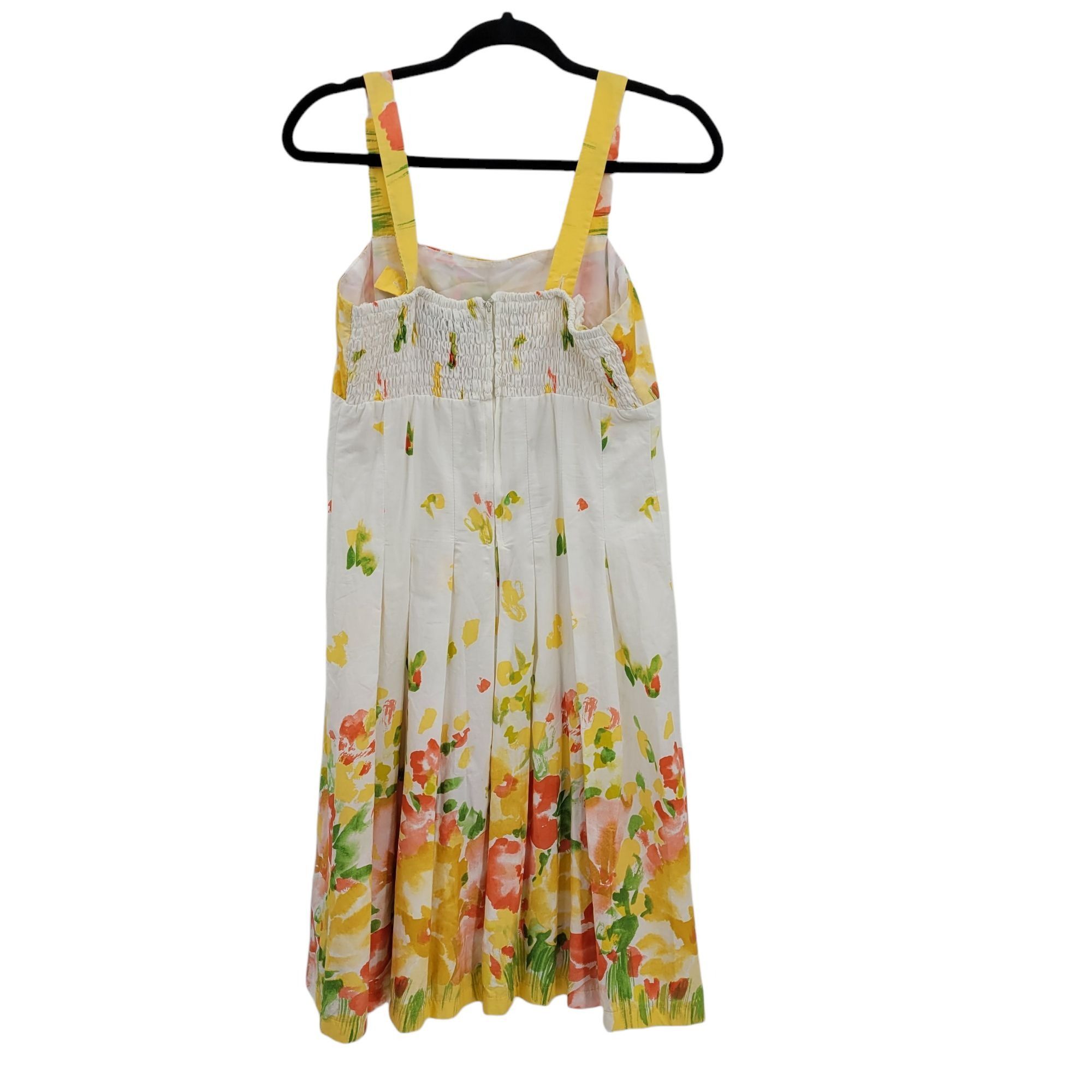 Vintage Vtg Apron Dress Sz 8 Cotton Cottagecore Peasant White Spring Size M / US 6-8 / IT 42-44 - 6 Thumbnail