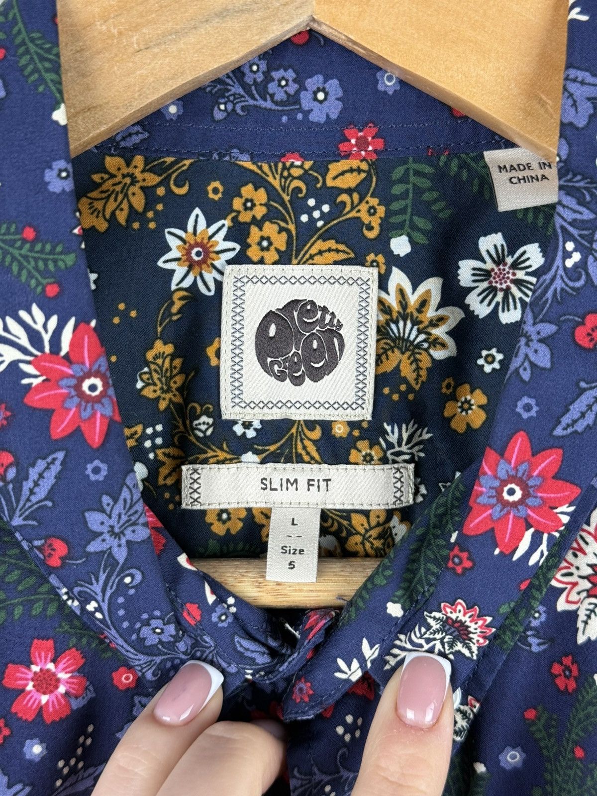 Pretty Green Pretty Green Floral Pattern Long Sleeve Button Up Shirt Size US S / EU 44-46 / 1 - 12 Thumbnail