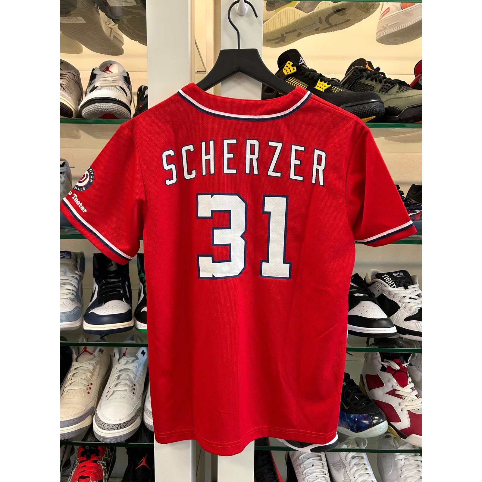Mitchell & Ness Washington Nationals red alternate jersey Max Scherzer YXL Size US XL / EU 56 / 4 - 2 Thumbnail