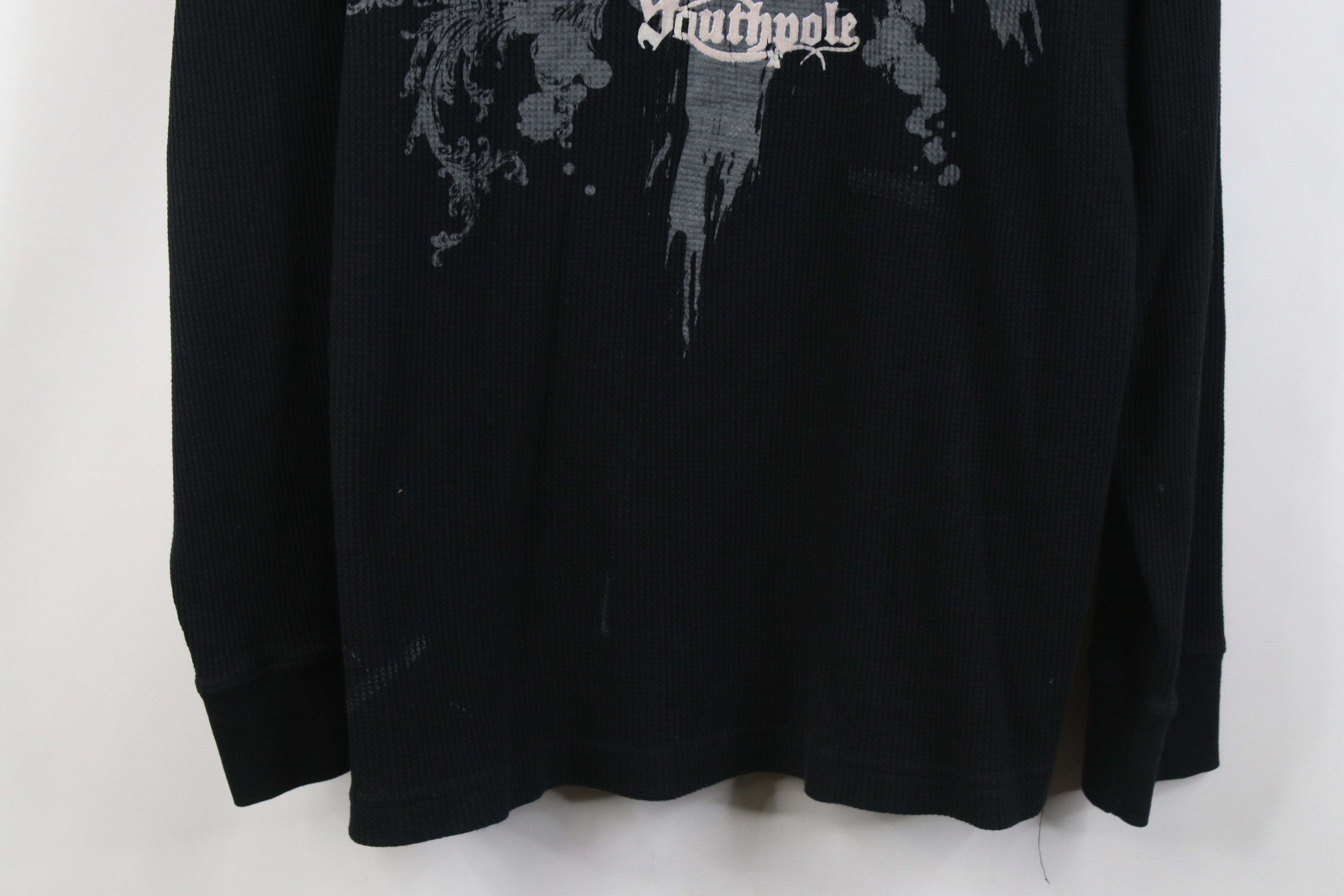 Southpole Vintage Southpole Wings Skull UFC MMA Thermal Knit T-Shirt Size US XL / EU 56 / 4 - 3 Thumbnail