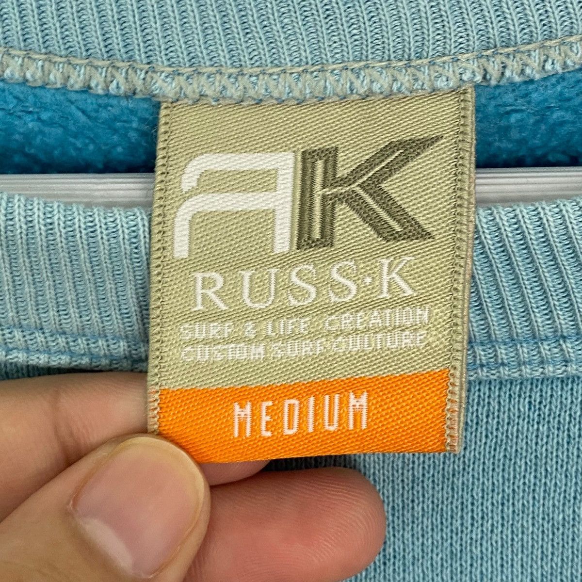 Vintage Vintage Russ.K Crewneck Sweatshirt Green Pullover Jumper SzM Size US M / EU 48-50 / 2 - 5 Thumbnail